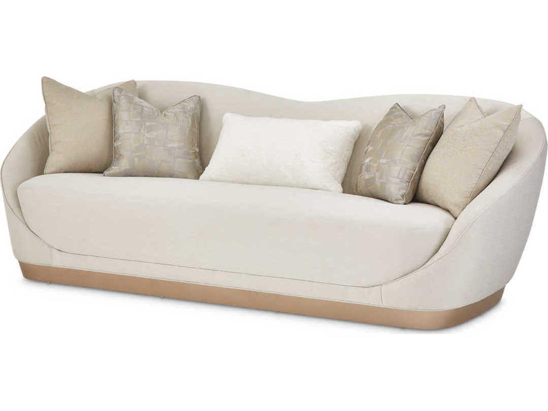 La Rachelle Icicle White Upholstered Sofa