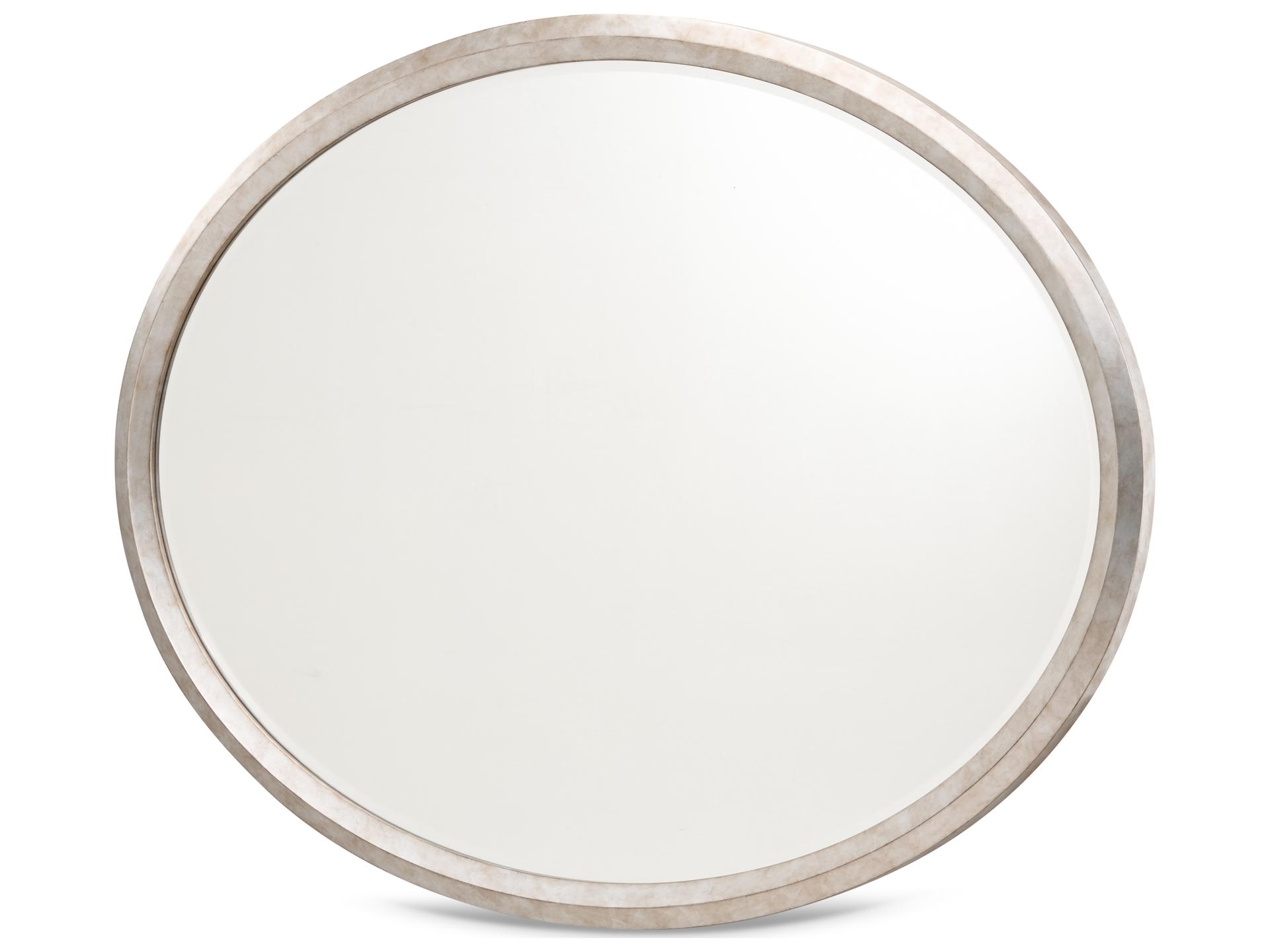 Fantosini Oval Wall Mirror in Silver Mist with Beveled Edge