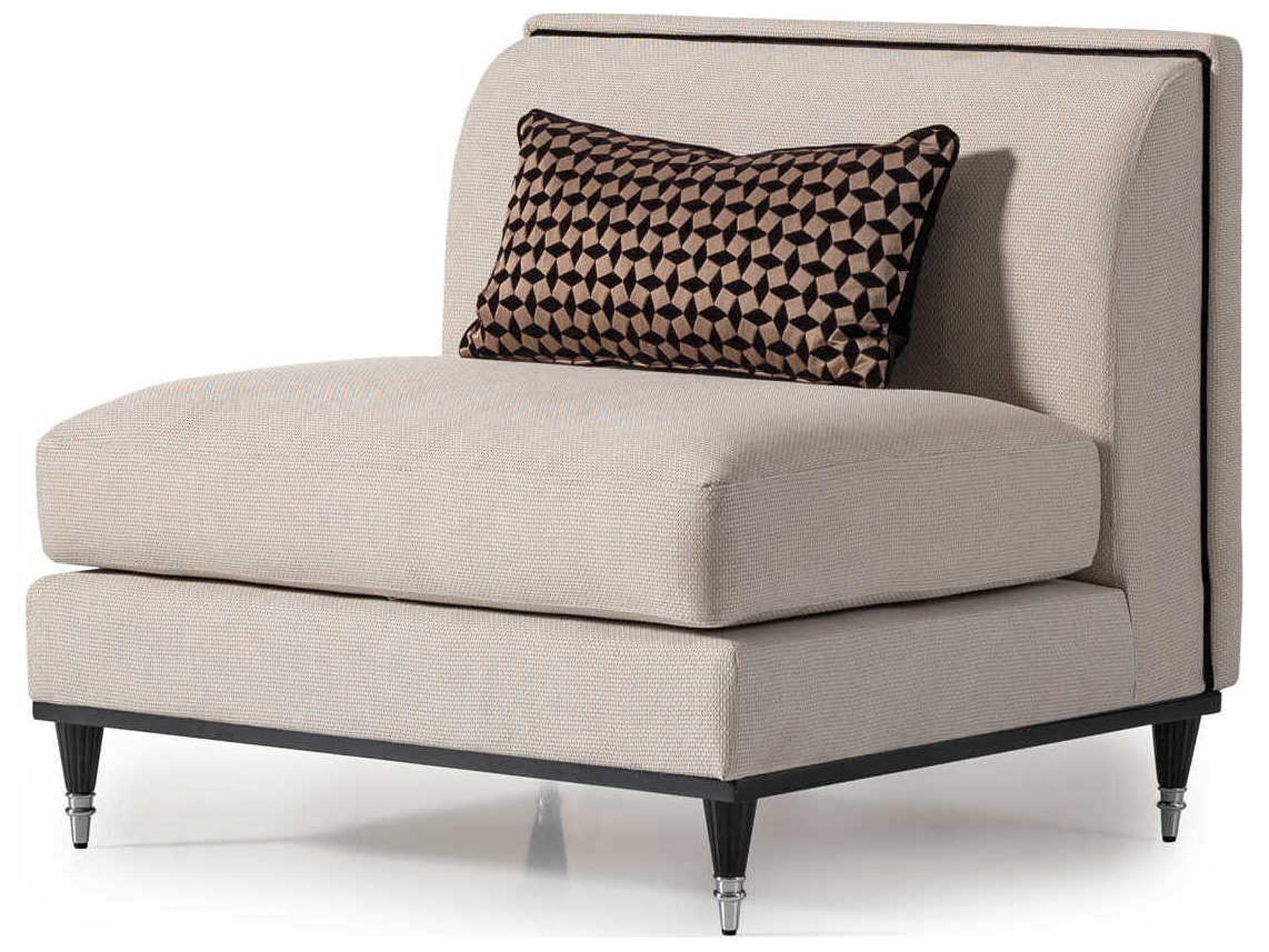 Michael Amini La Francaise Beige Fabric Accent Chair