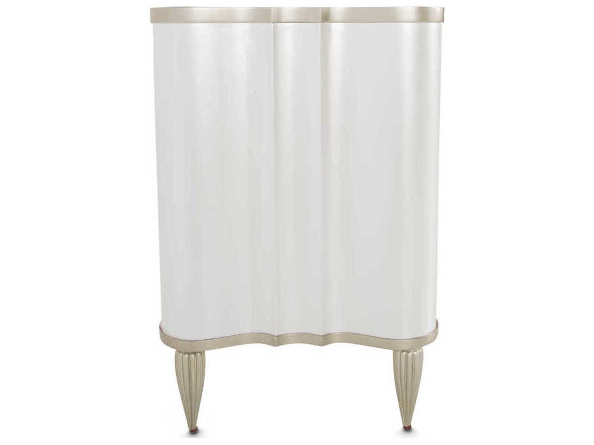Michael Amini London Place Creamy Pearl Poplar Wood Vanity Table