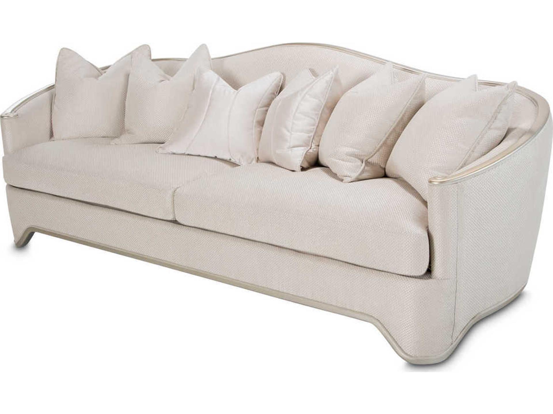 London Place 3-Seat Polyester Blend Sofa in Light Champagne