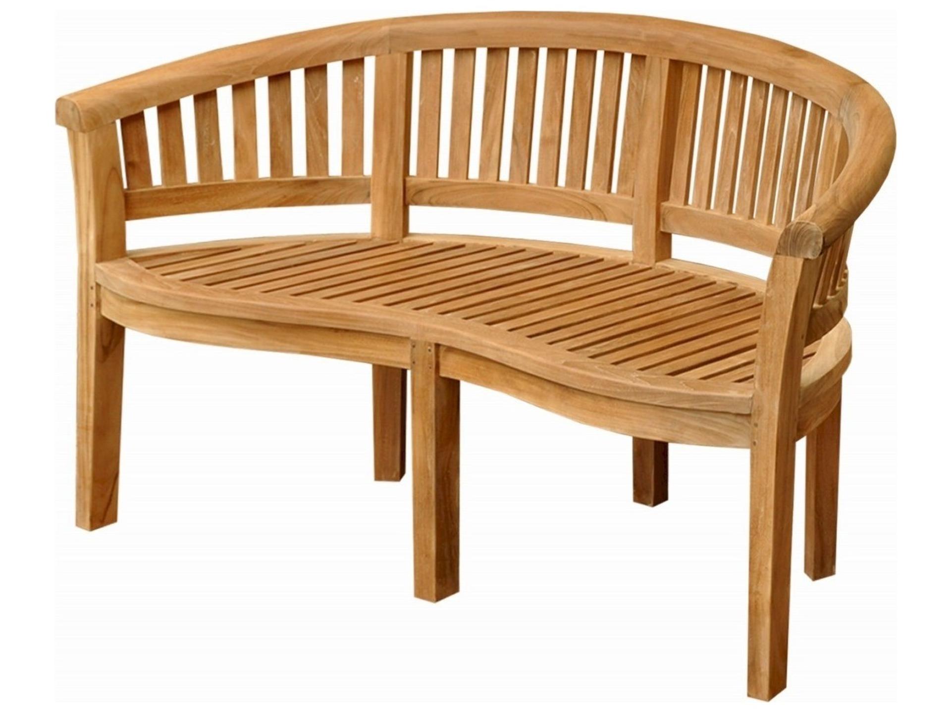 Curve 3 Seater Patio Bench Extra Thick Wood