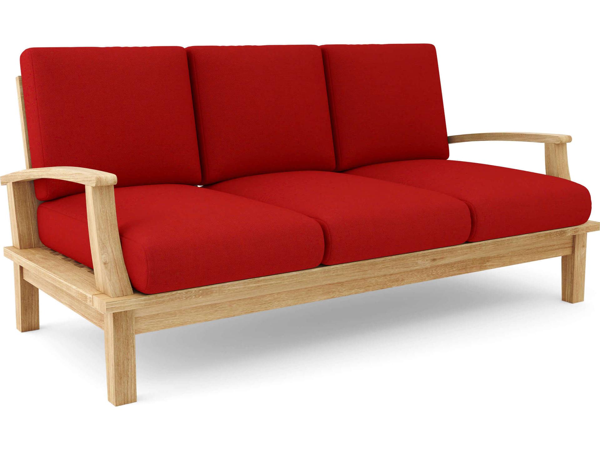 Anderson Teak Brianna Deep Seating Patio Sofa with Cushion