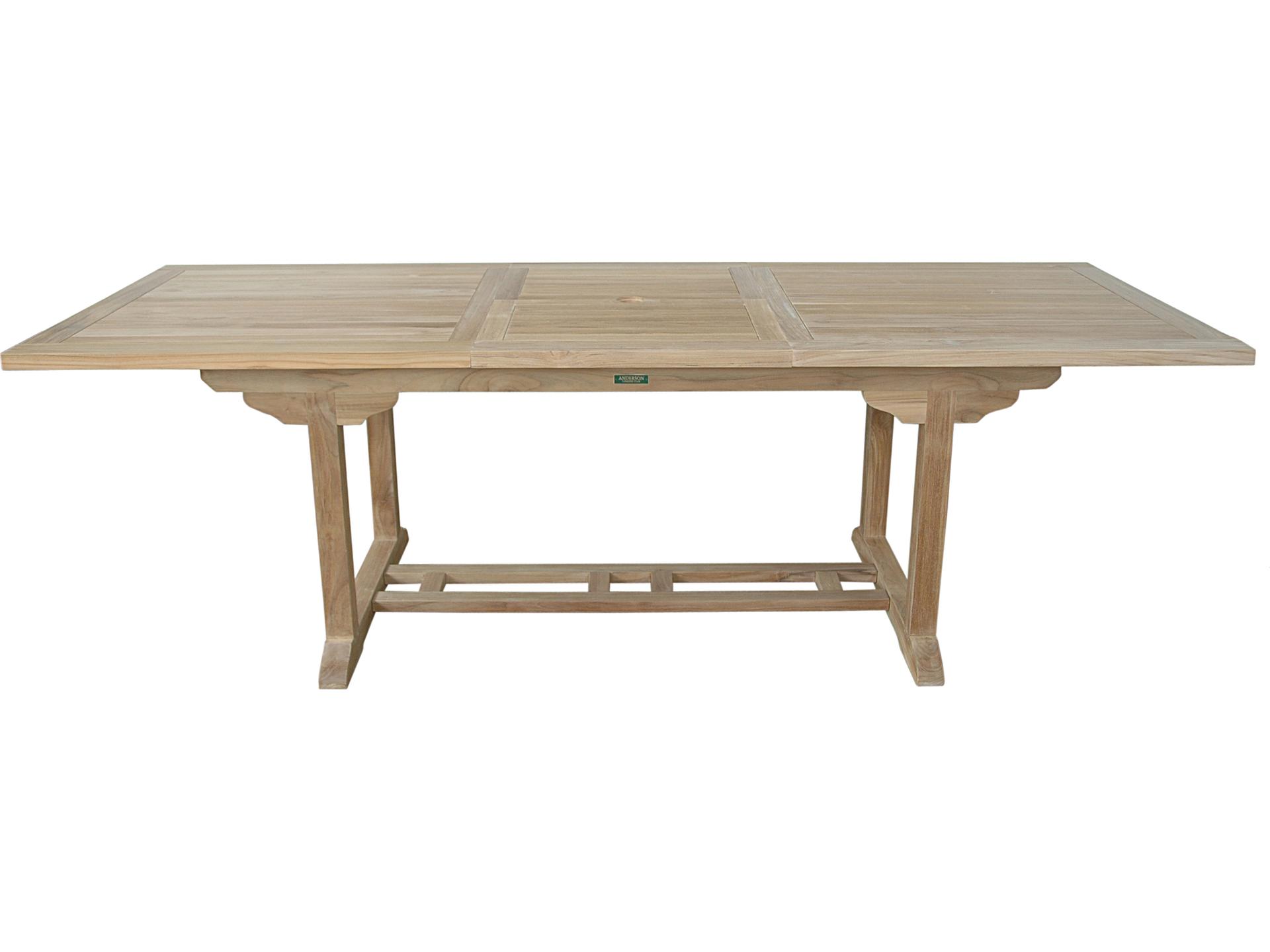Bahama 71-94 Inch Rectangular Extension Dining Table in Natural Teak