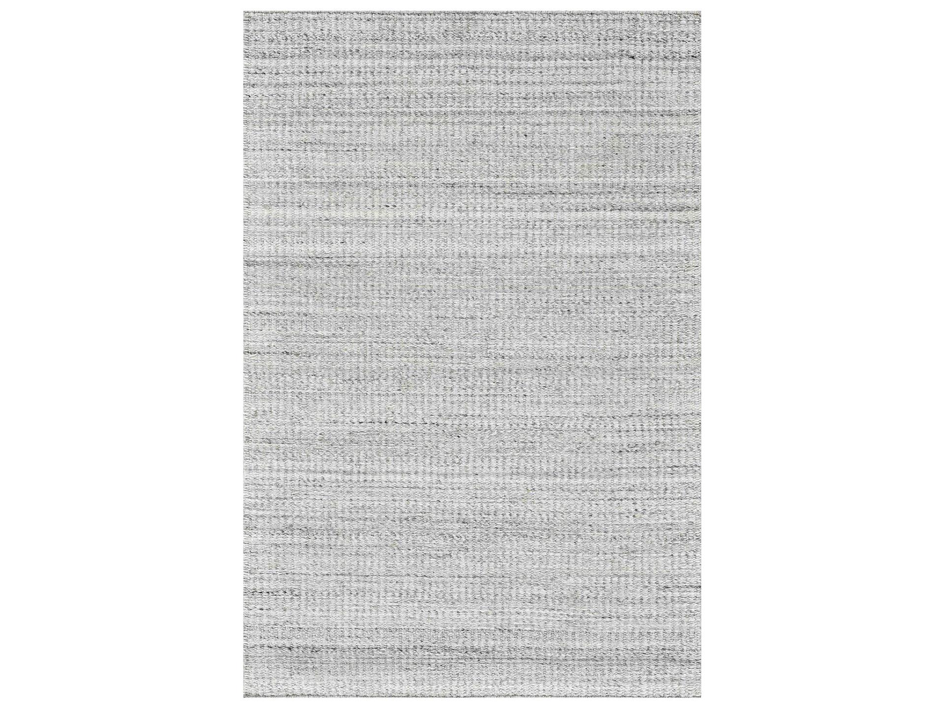 Atlantic Hand-Woven Area Rug in Silver with Geometric Design