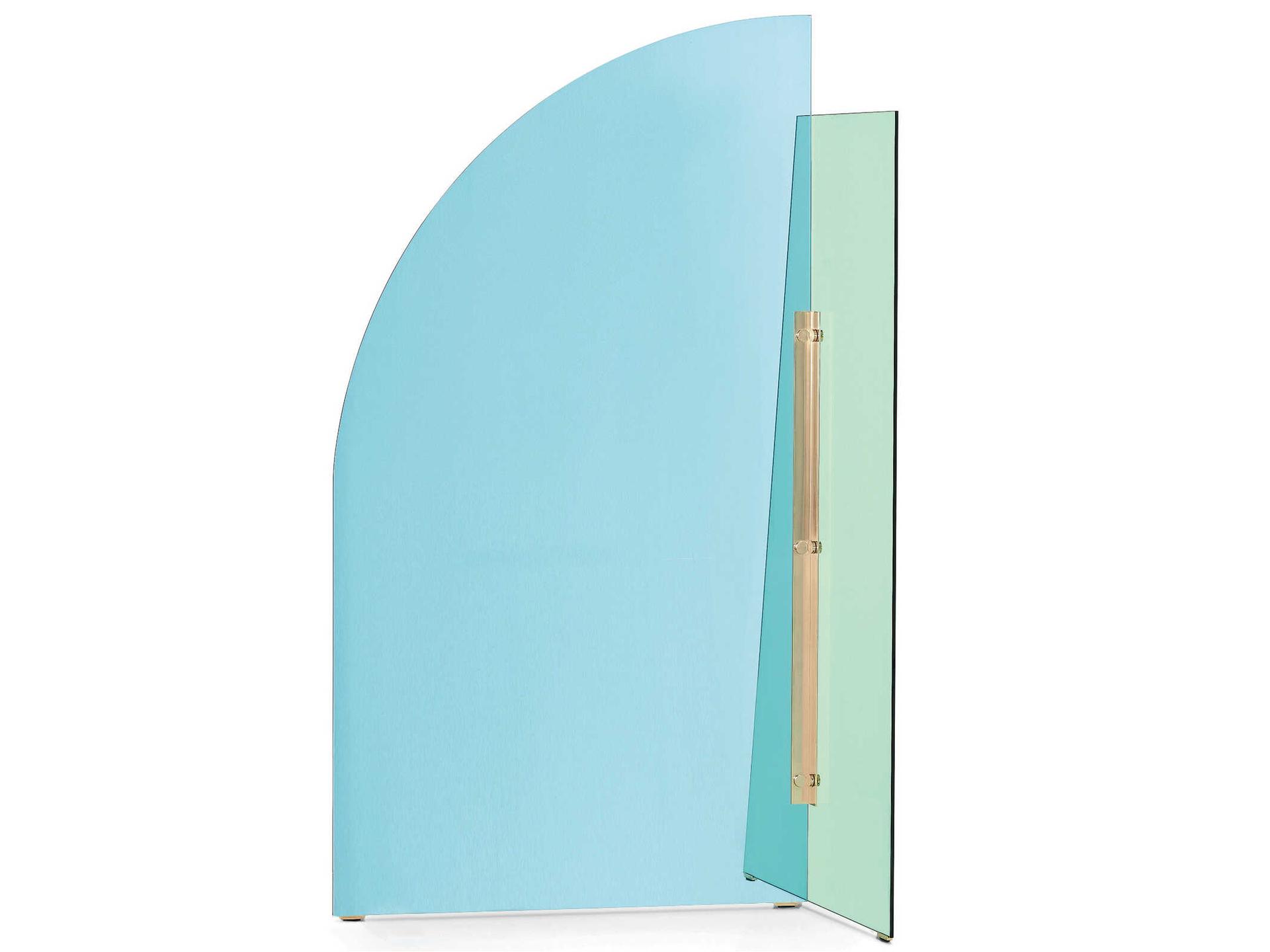 Vela Green Light Blue 2 Panel Room Divider