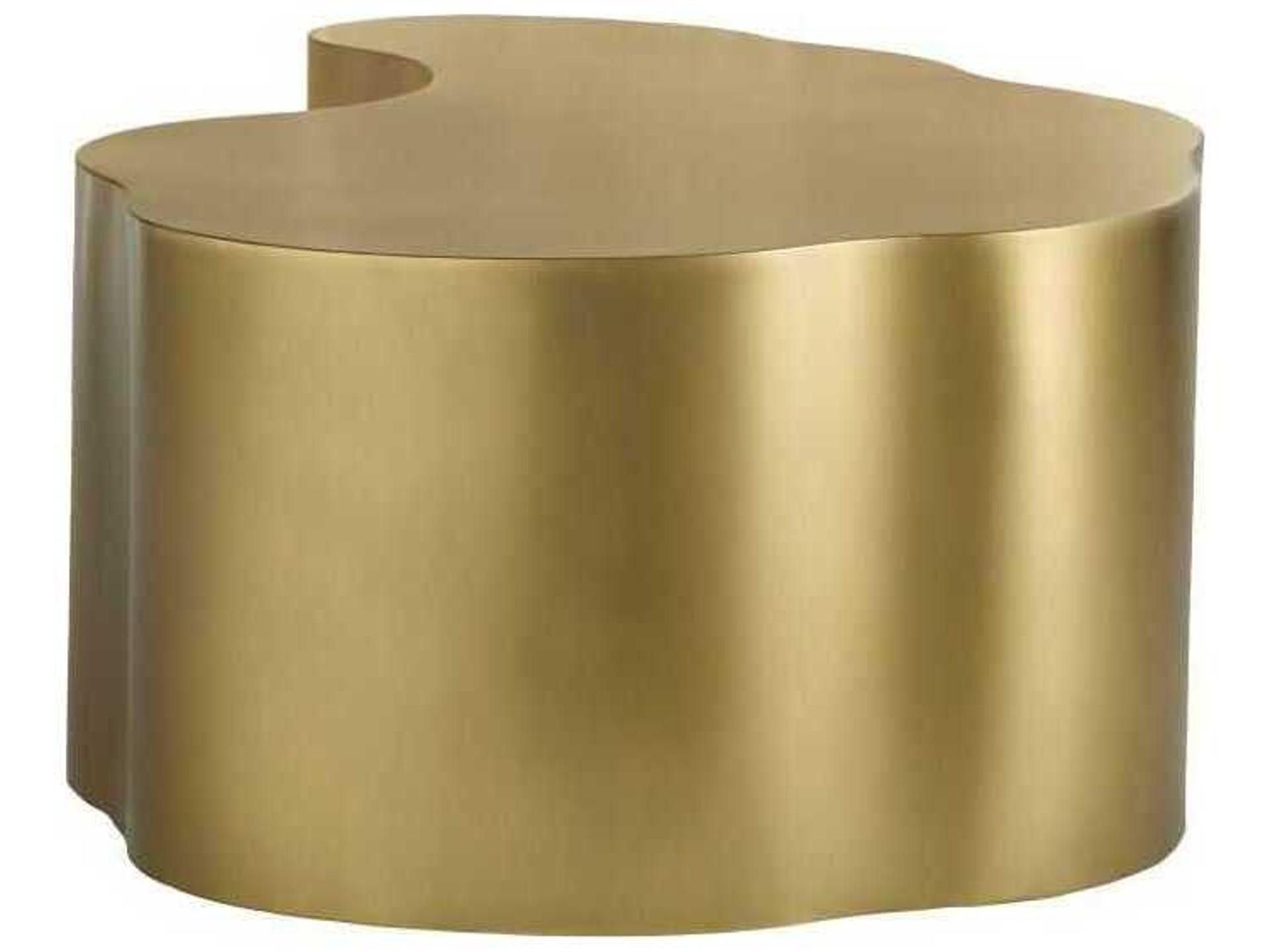 Arteriors Meadow Oval Coffee Table in Antique Brass Iron