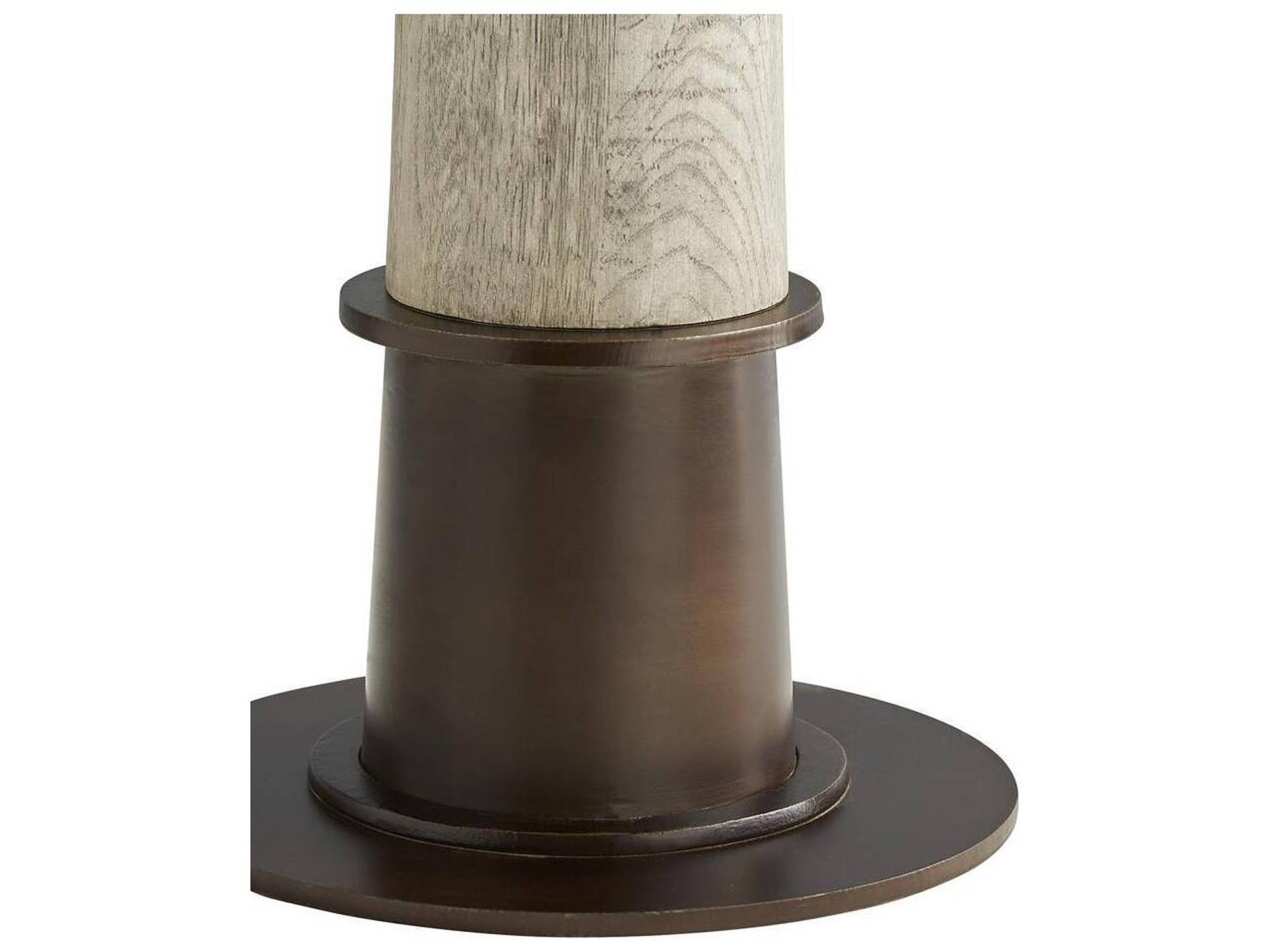 Kamile Side Table Smoke Gray Solid Oak