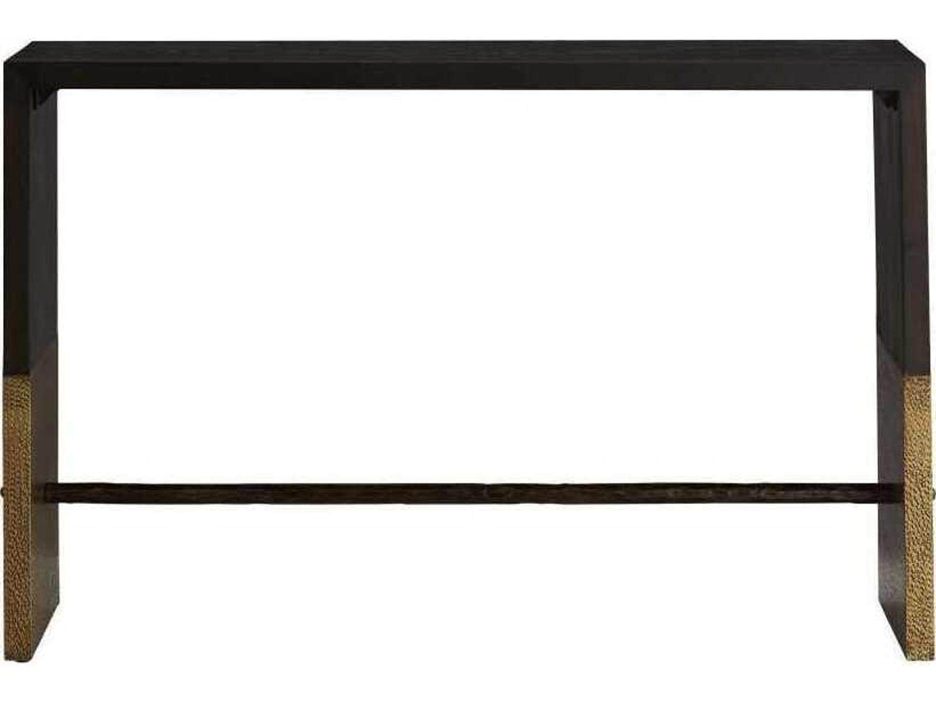 Arteriors Lyle Console Table in Sable Oak and Brass