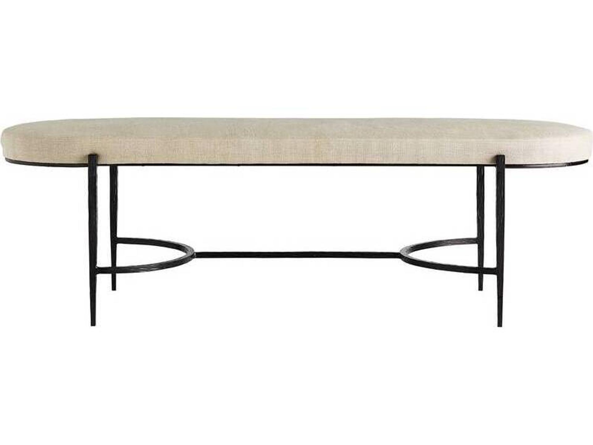 Hanson Bench Natural Linen Upholstered