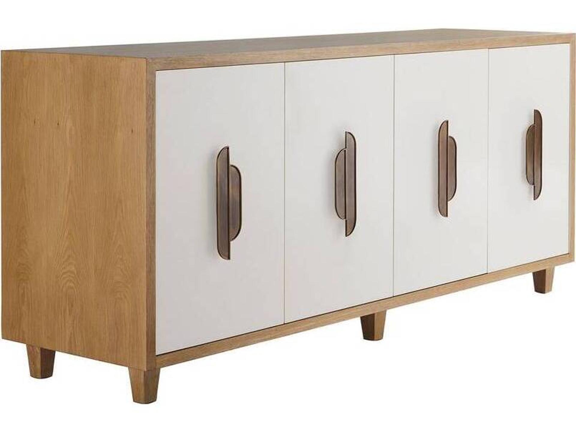 Kianna Credenza Modern Off-White Lacquer Buffet