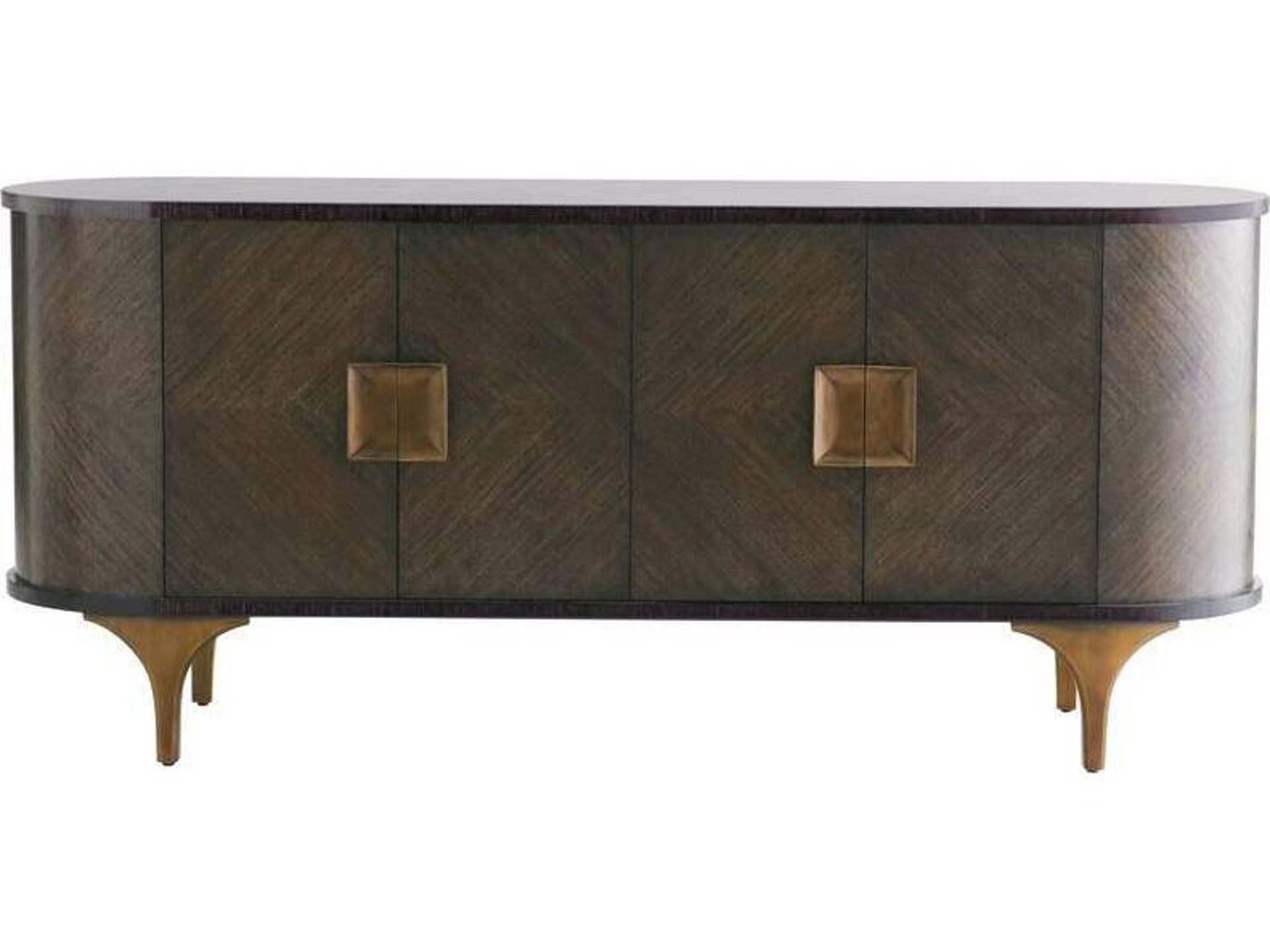 Arteriors Nathaniel Credenza Modern Oval Eucalyptus Veneer