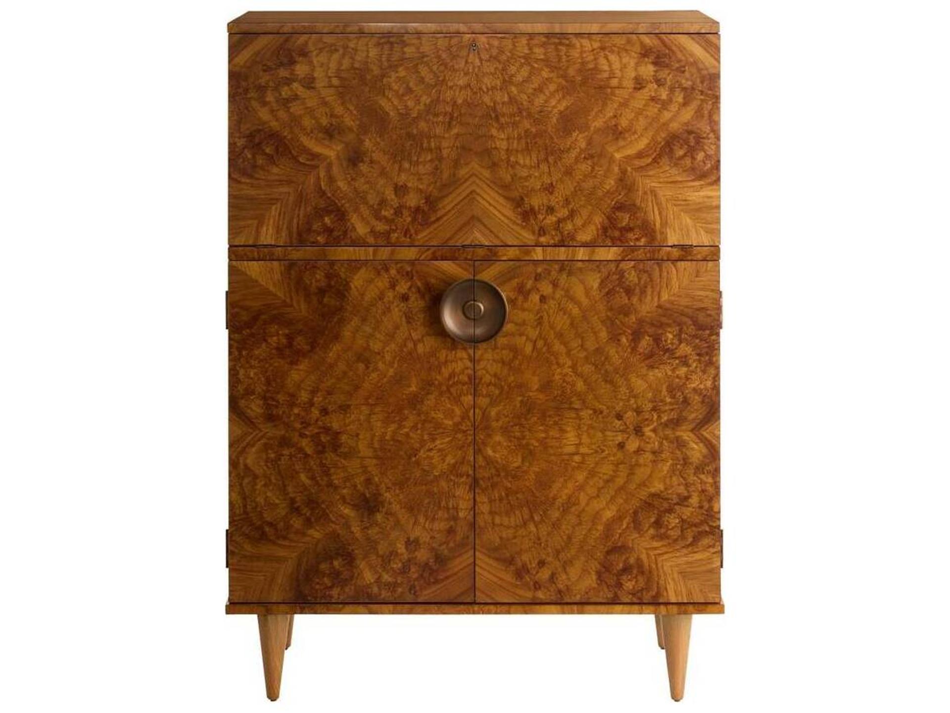 Manhattan Toffee Burl Cocktail Cabinet with Camelina Veneer