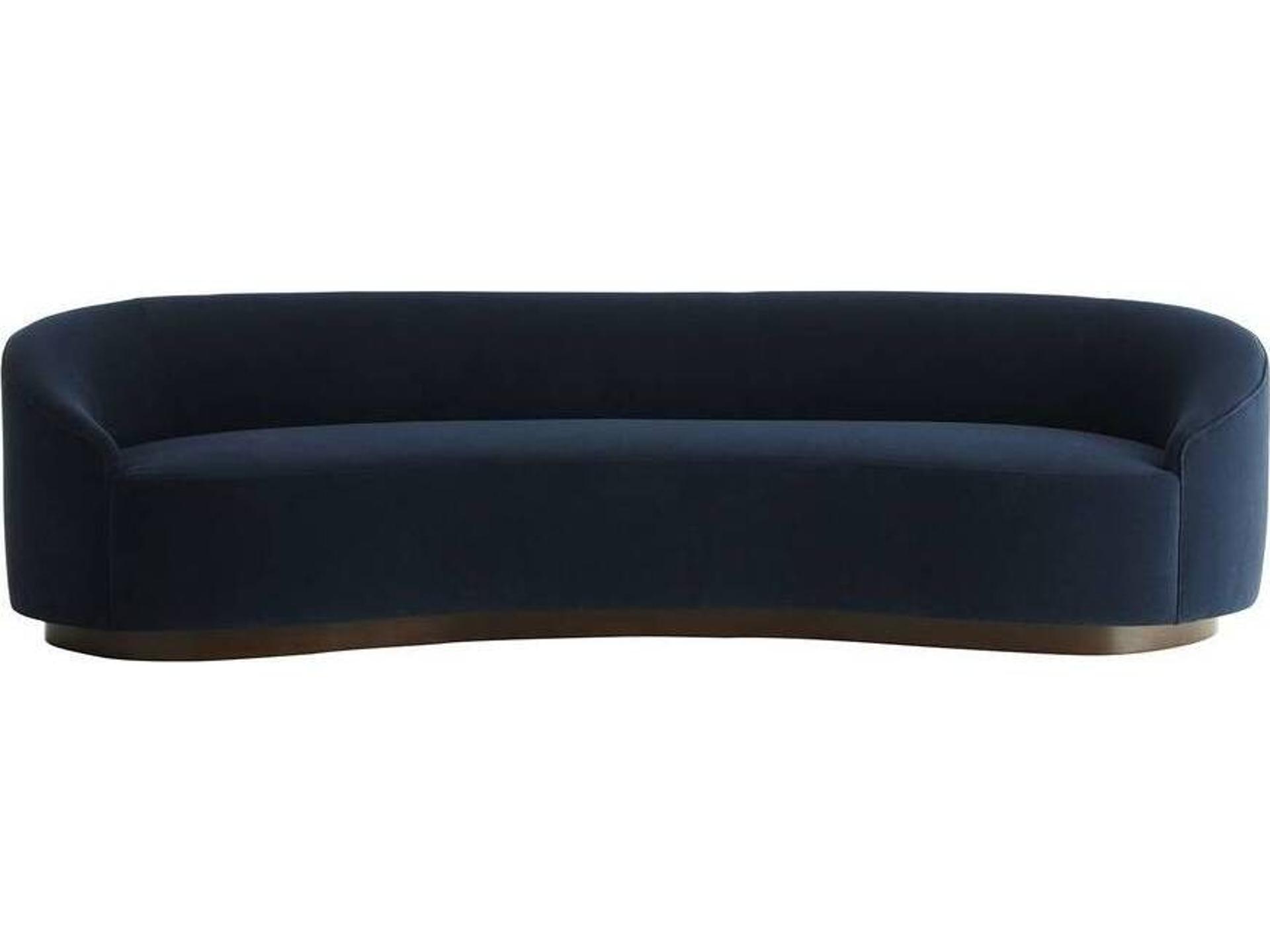 Turner 3-Seat Indigo Blue Velvet Sofa