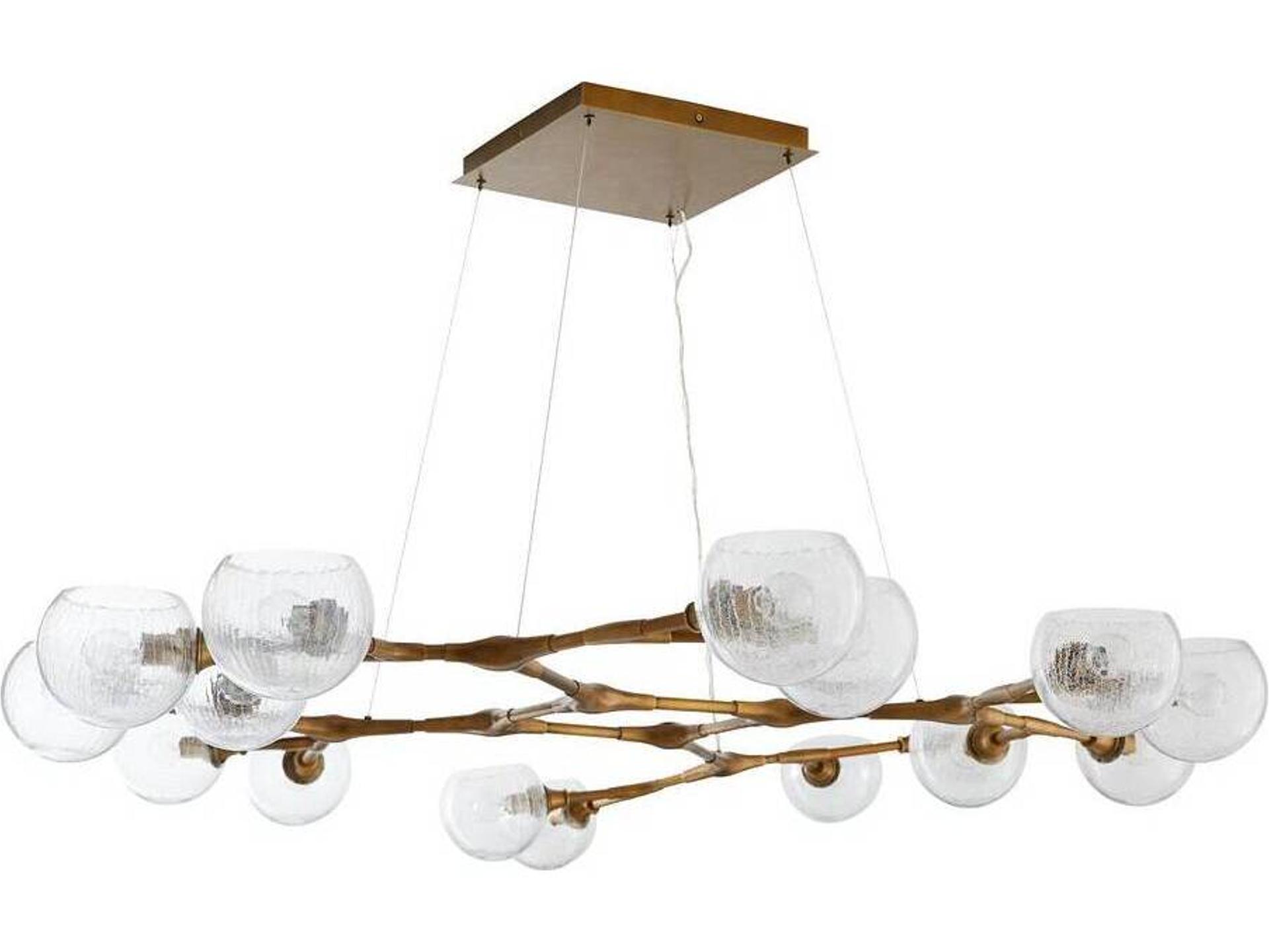 Arteriors Home Mahowald 16-Light Antique Brass Globe Chandelier