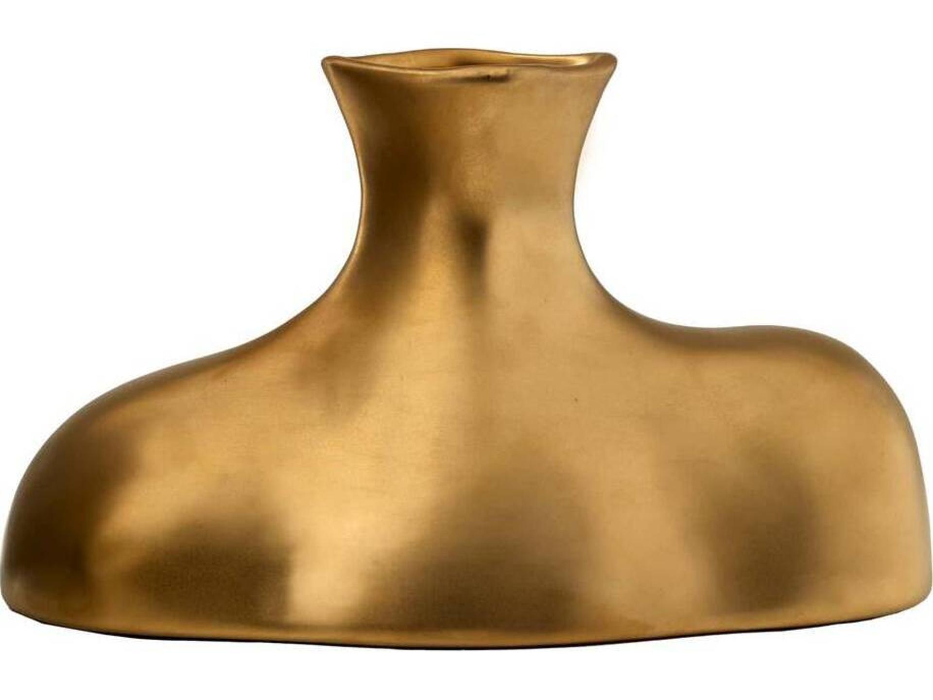 Tilbury Vase Gold Ceramic Decorative Accent