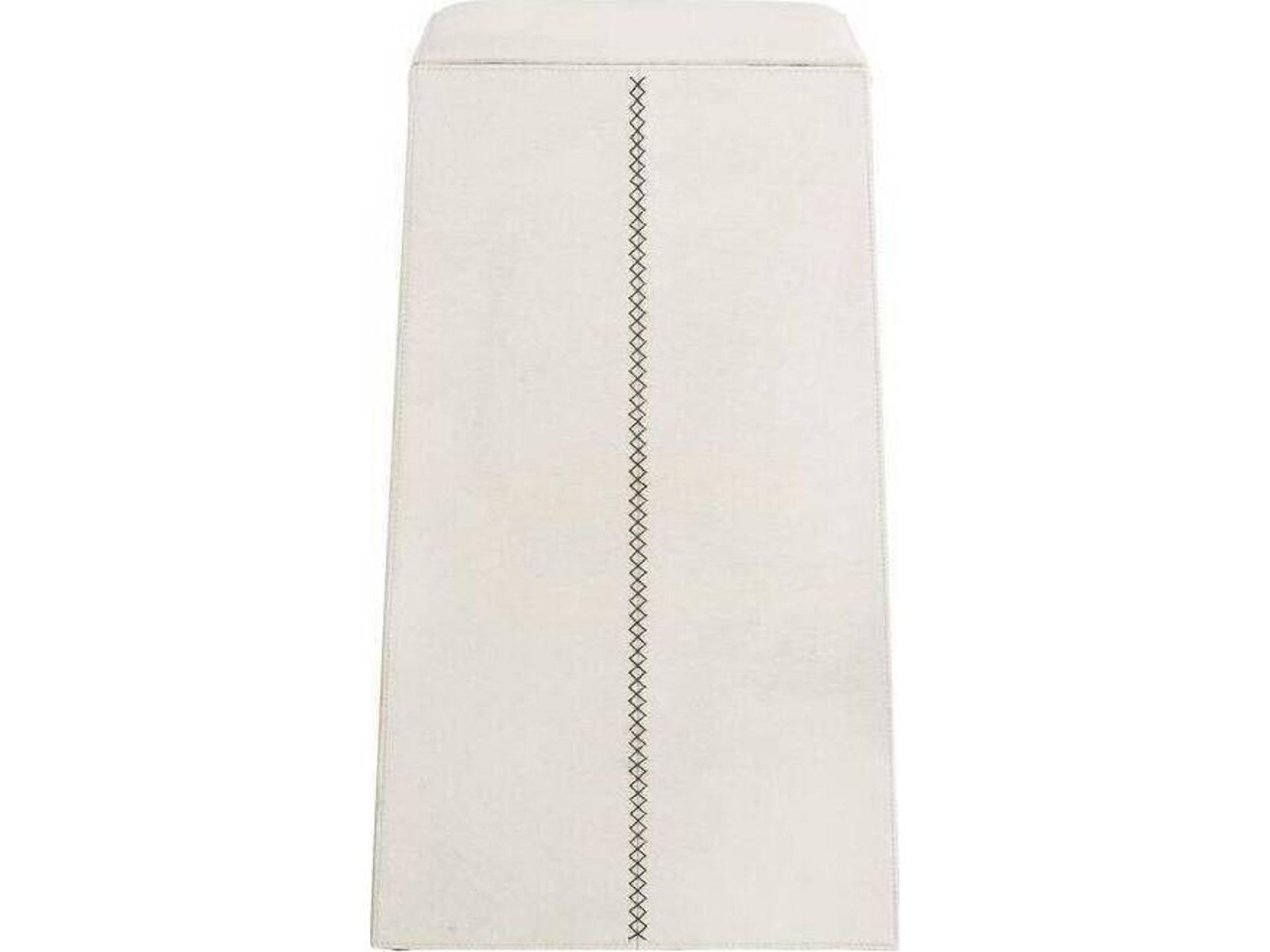 Arteriors Home Cowan White Antique Brass Gold Leather Bar Stool