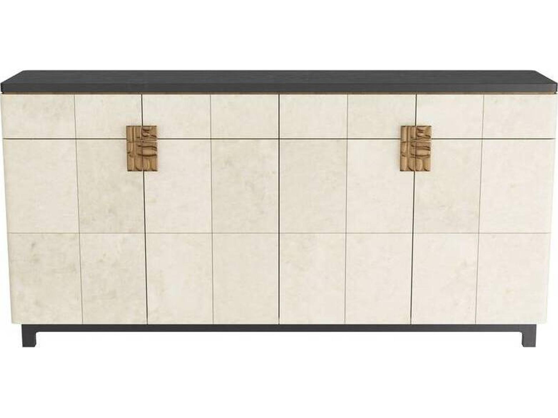 Braelyn Credenza Ivory Vellum and Ebony Oak
