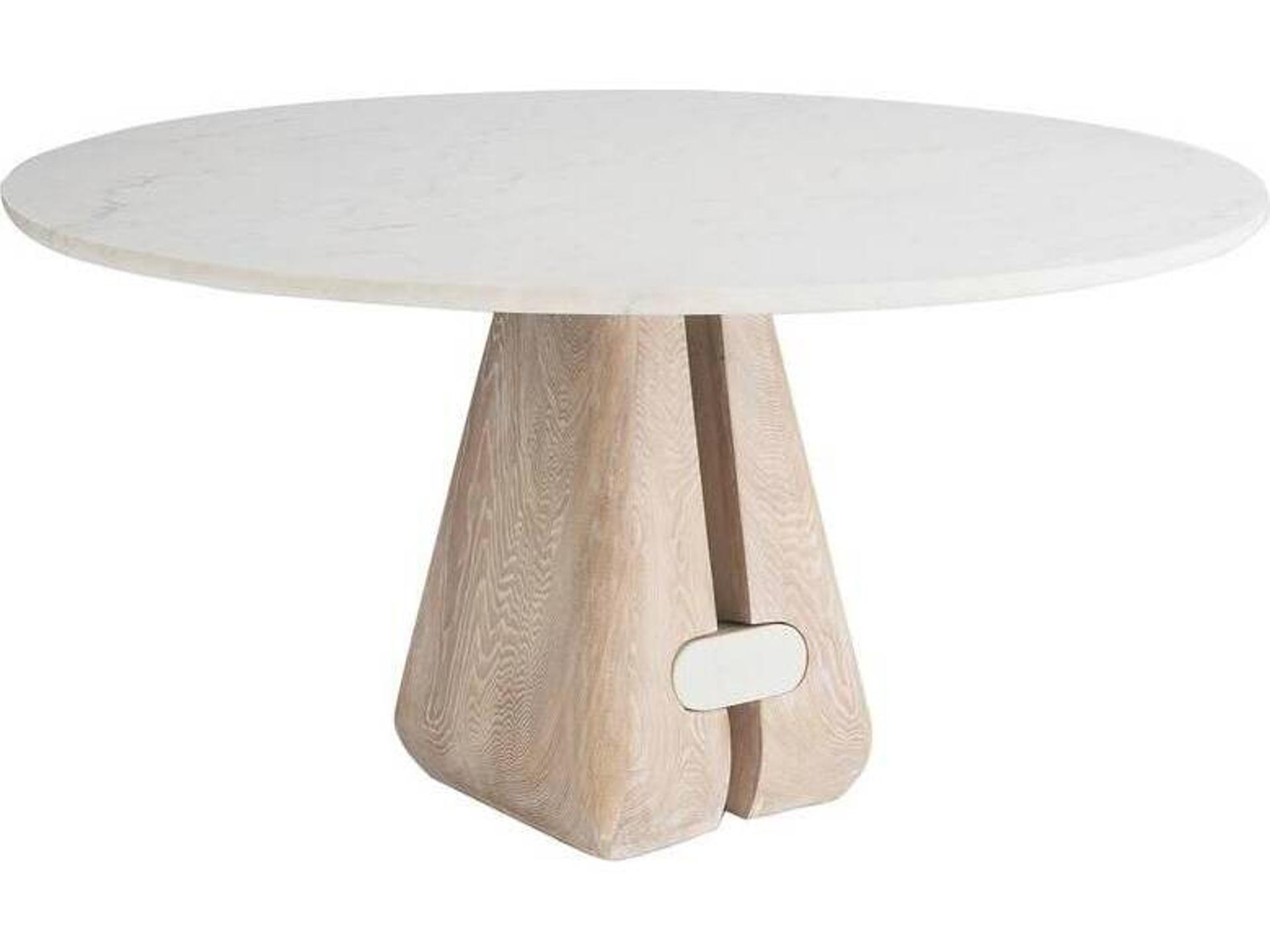 Round White Marble Dining Table