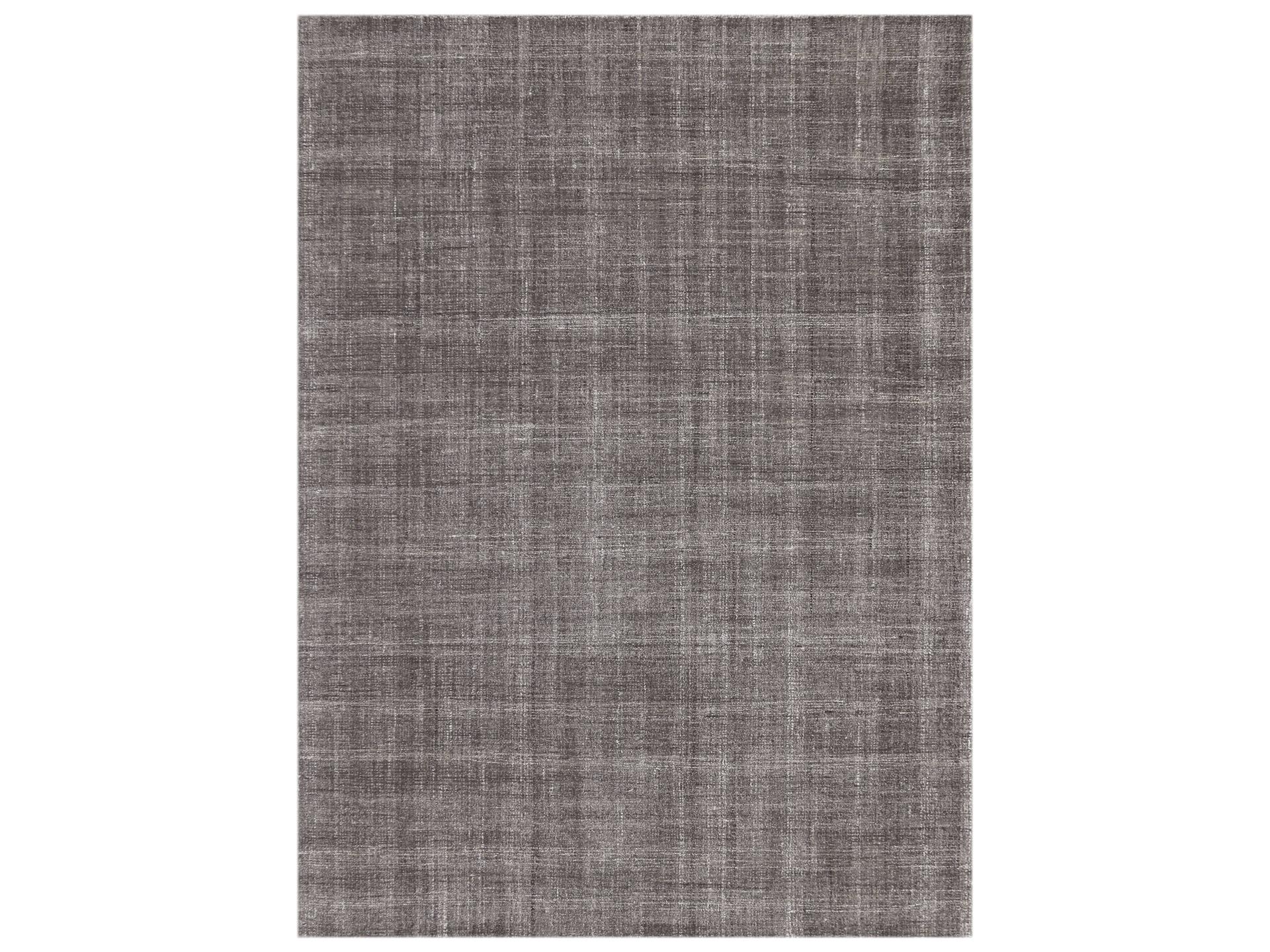 Laurel Geometric Area Rug in Graphite Hand-Tufted New Zealand Wool