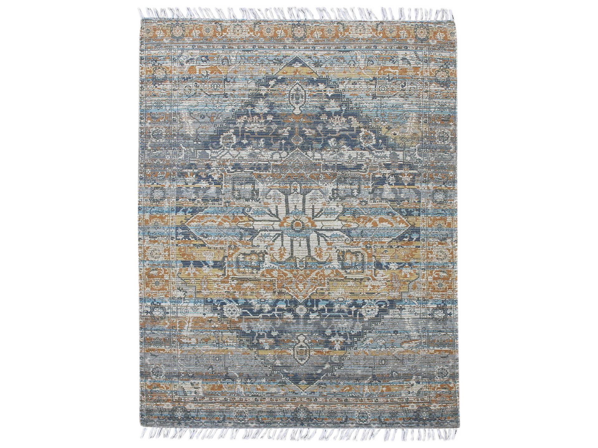 Prairie Hand-Woven Jute Blend Area Rug with Fringe