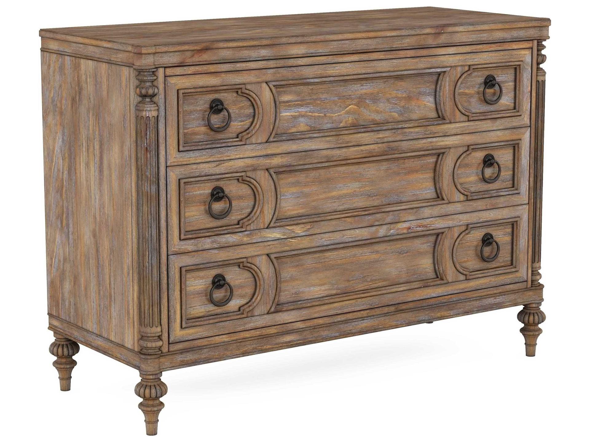 Architrave 3-Drawer Bachelors Chest in Almond Finish