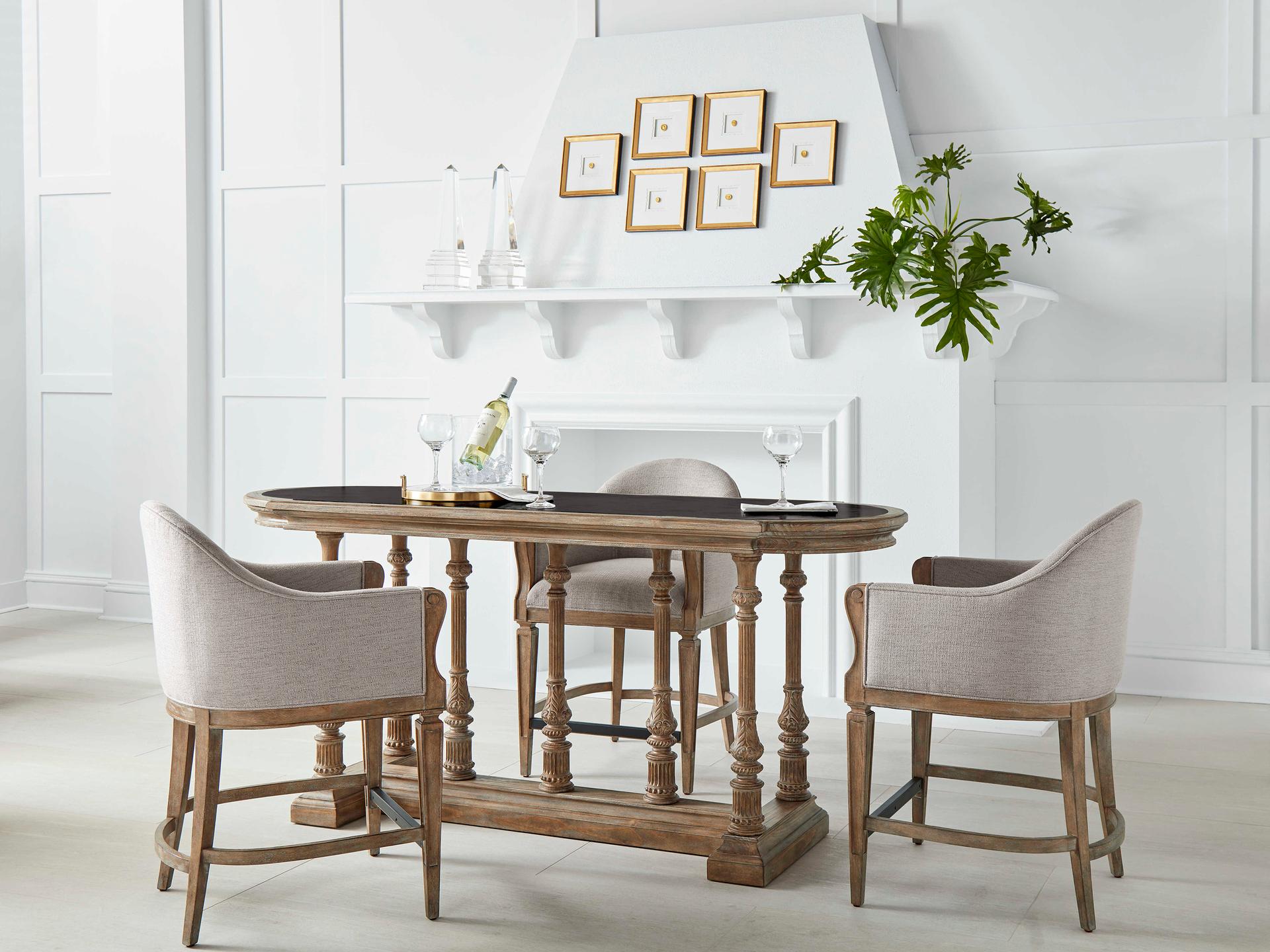 A.R.T. Furniture Architrave Almond Oval Marble Bar Table