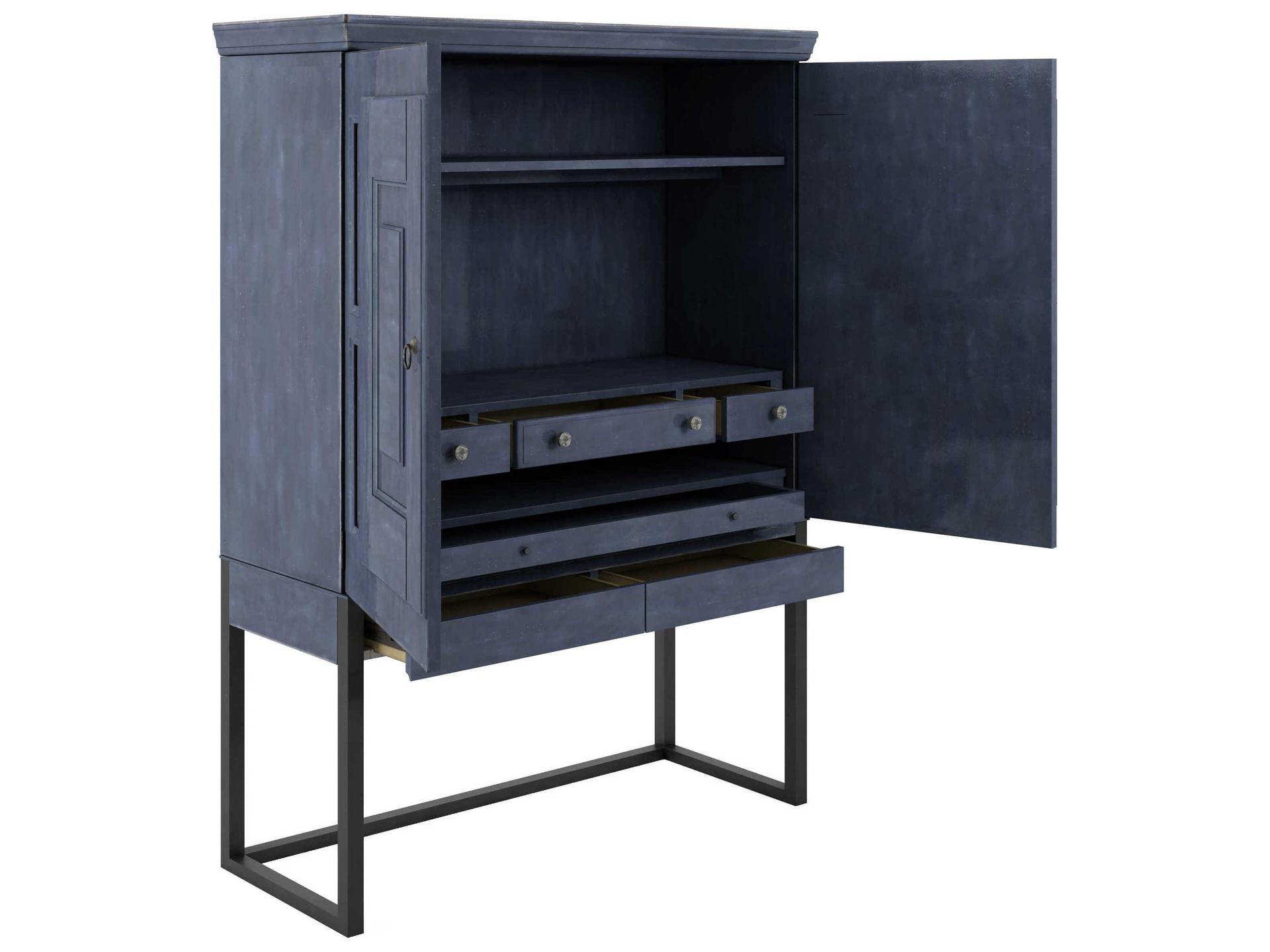 A.R.T. Furniture Alcove Slate Gray Acacia Wood Secretary Desk