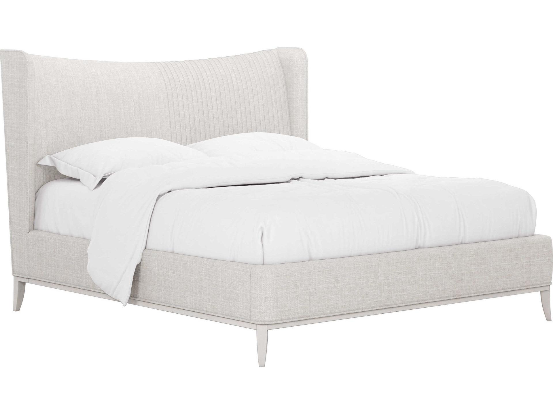 Mezzanine King Upholstered Shelter Bed in Light Gray