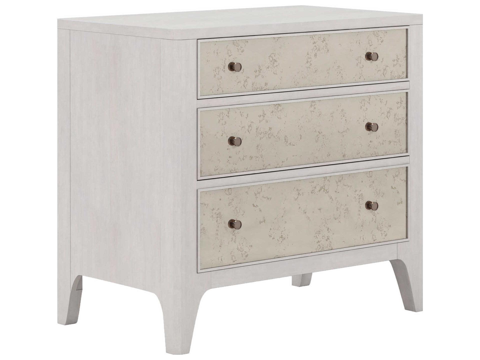 Mezzanine 3-Drawers Poplar Wood Nightstand
