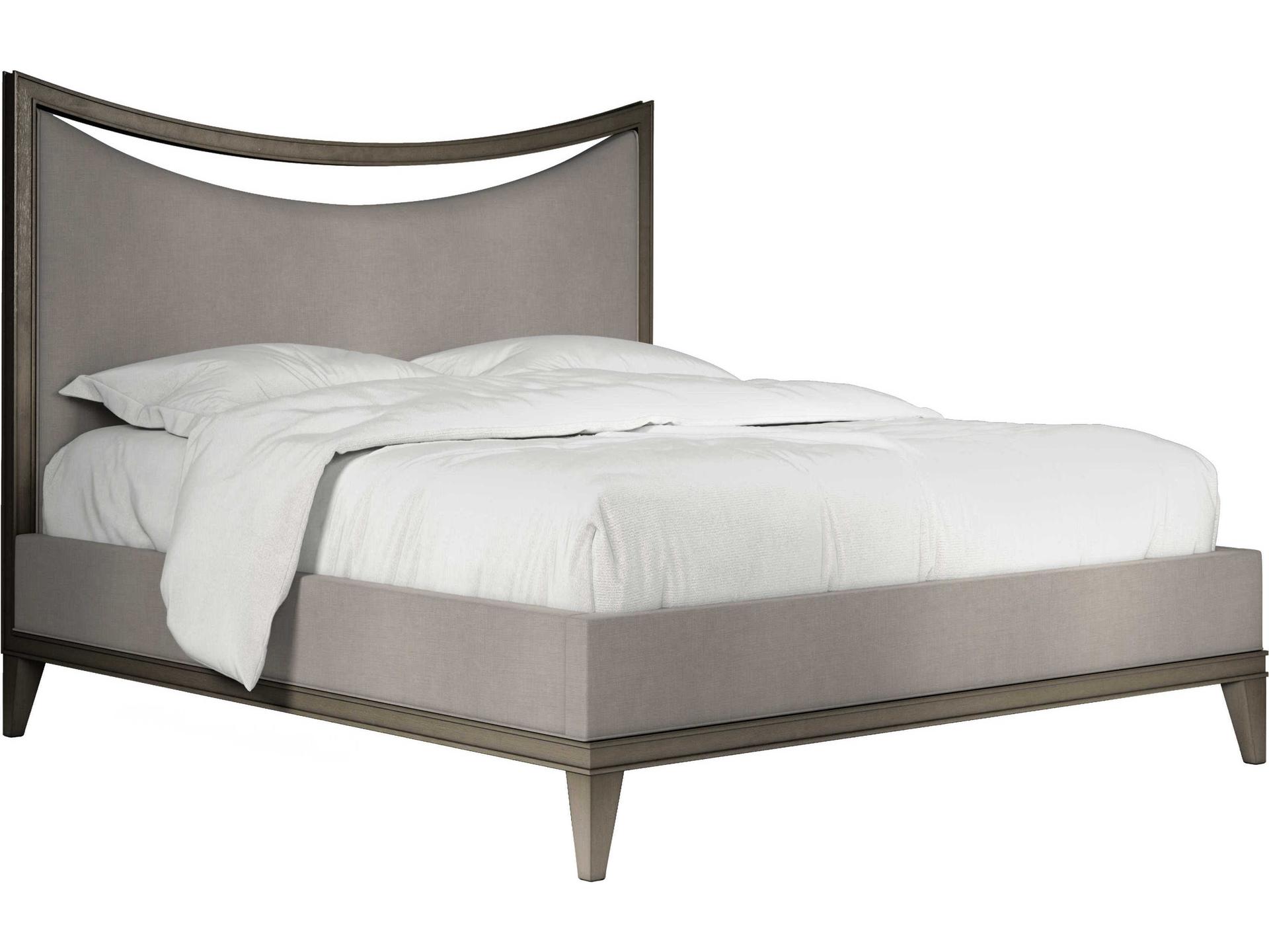 Cove Queen Upholstered Bed in Mica Finish