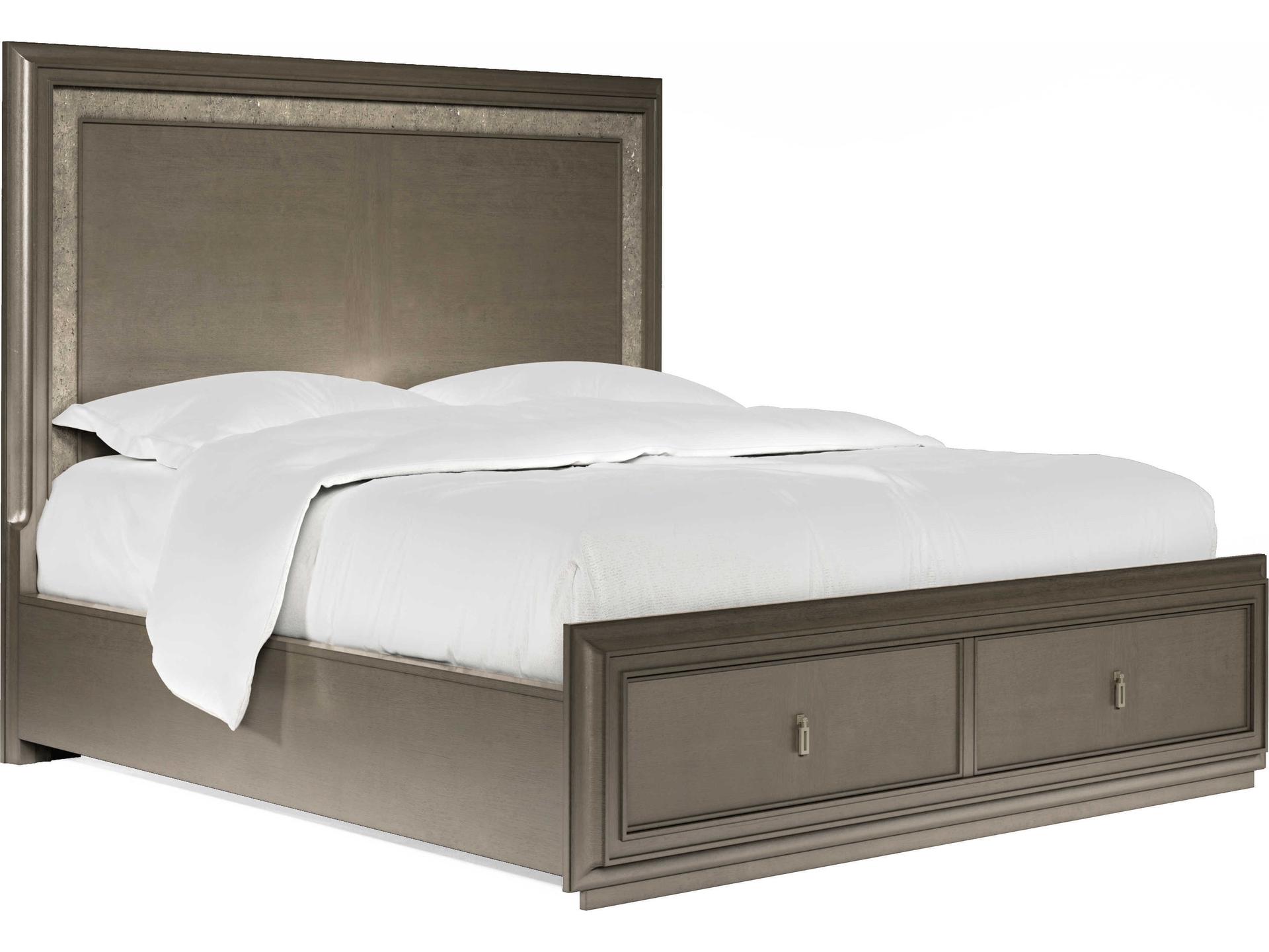 Cove King Panel Storage Bed Mica Finish Two Drawer Footboard