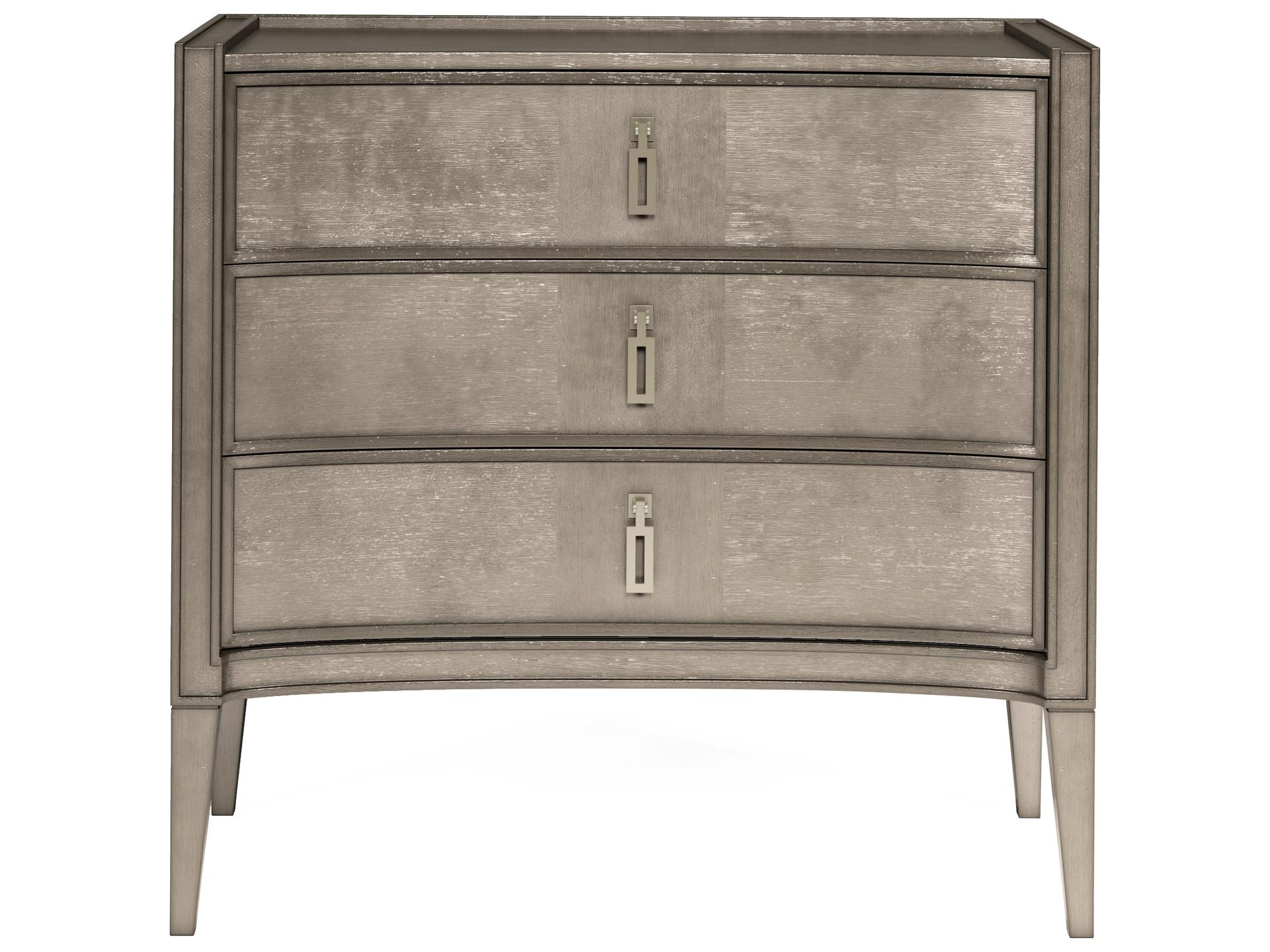 A.R.T. Furniture Cove 3-Drawers Silver Rubberwood Nightstand