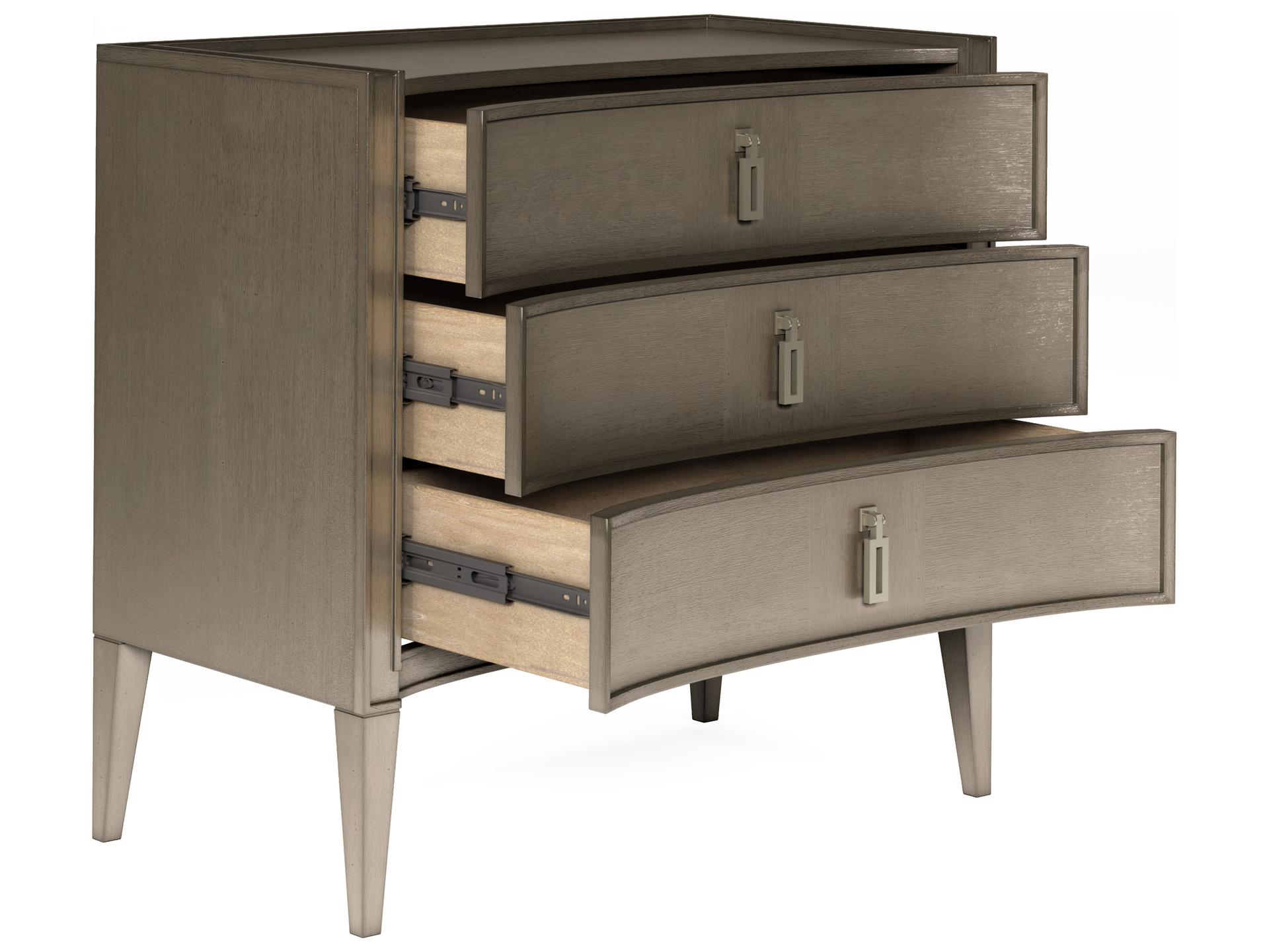 A.R.T. Furniture Cove 3-Drawers Silver Rubberwood Nightstand