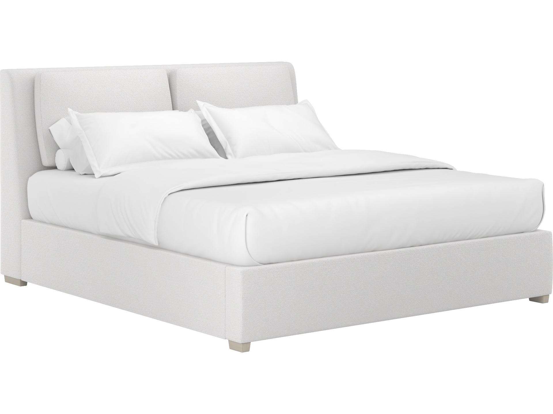 Grant King Pillow Back Upholstered Bed in Snow