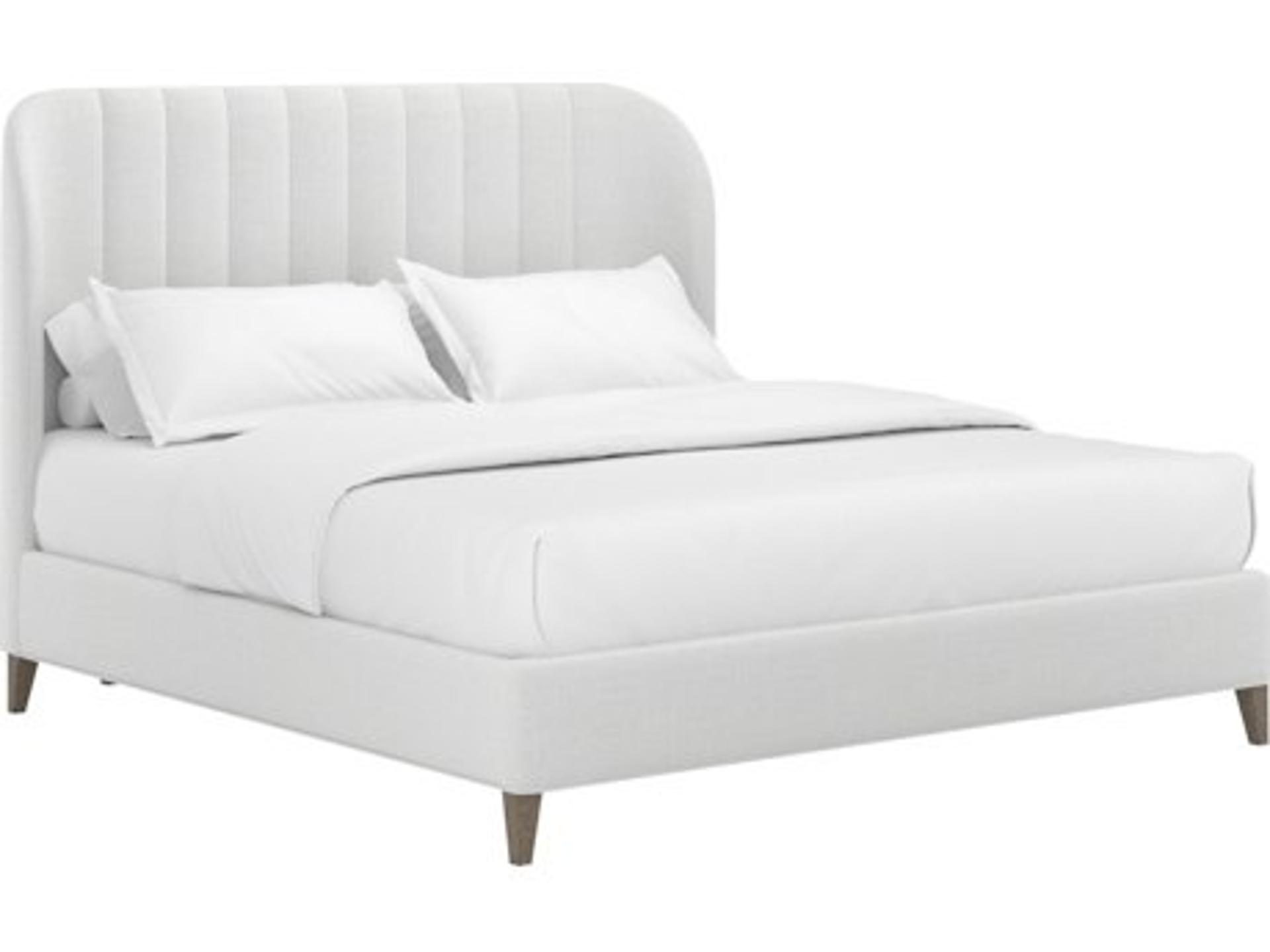 Dante Queen Wide Channel Upholstered Bed in Cloud
