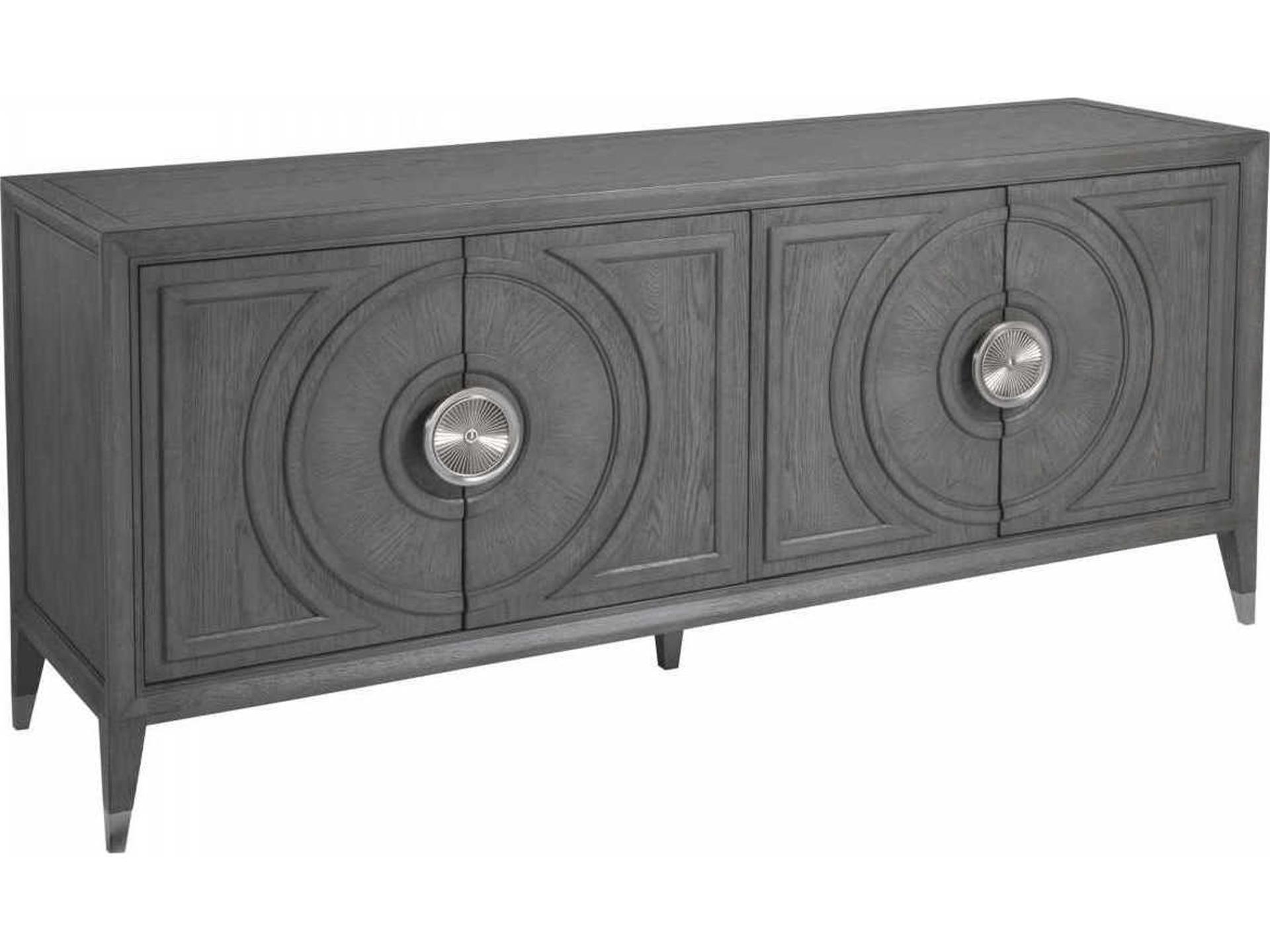 Home Appellation 68-Inch Media Console Brushed Gray Oak
