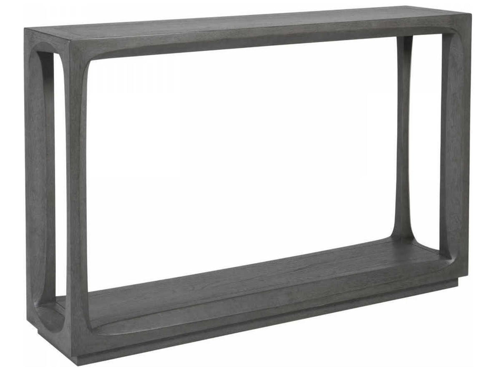 Appellation Rectangular Wood Console Table in Misty Gray