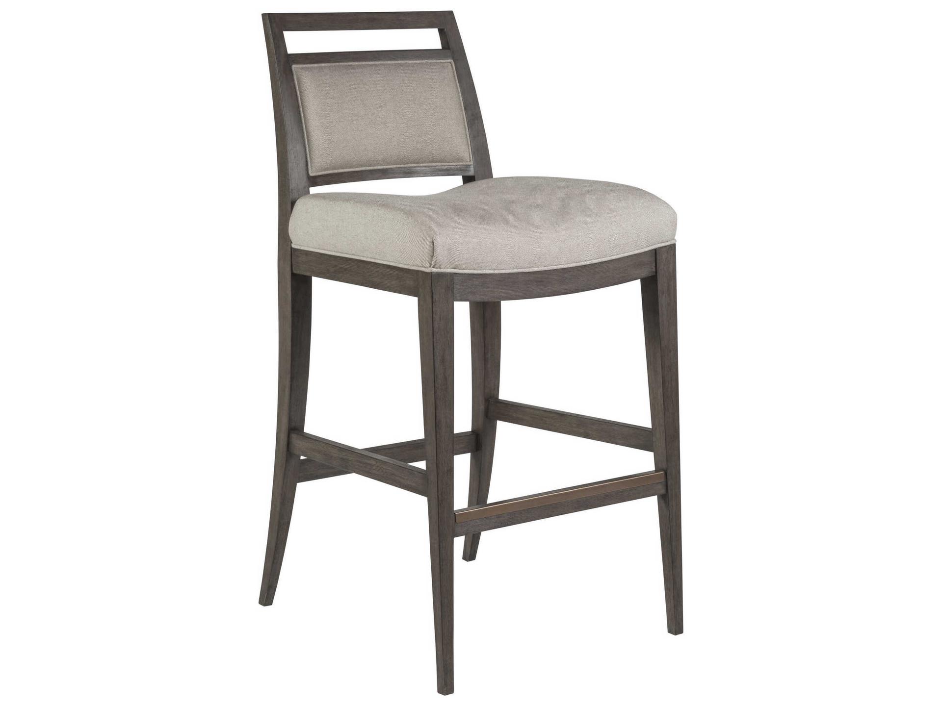 Home Nico Upholstered Barstool in Antico with Greige Fabric