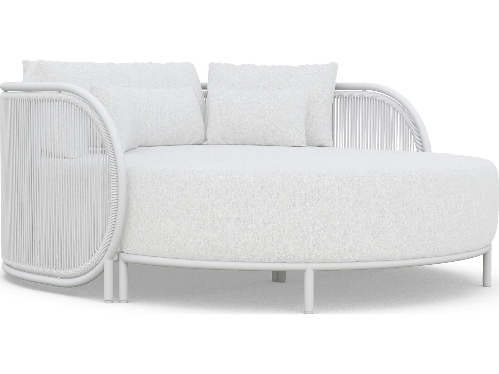 Kamari White Mist All-Weather Rope Patio Daybed with Cloud Cushion