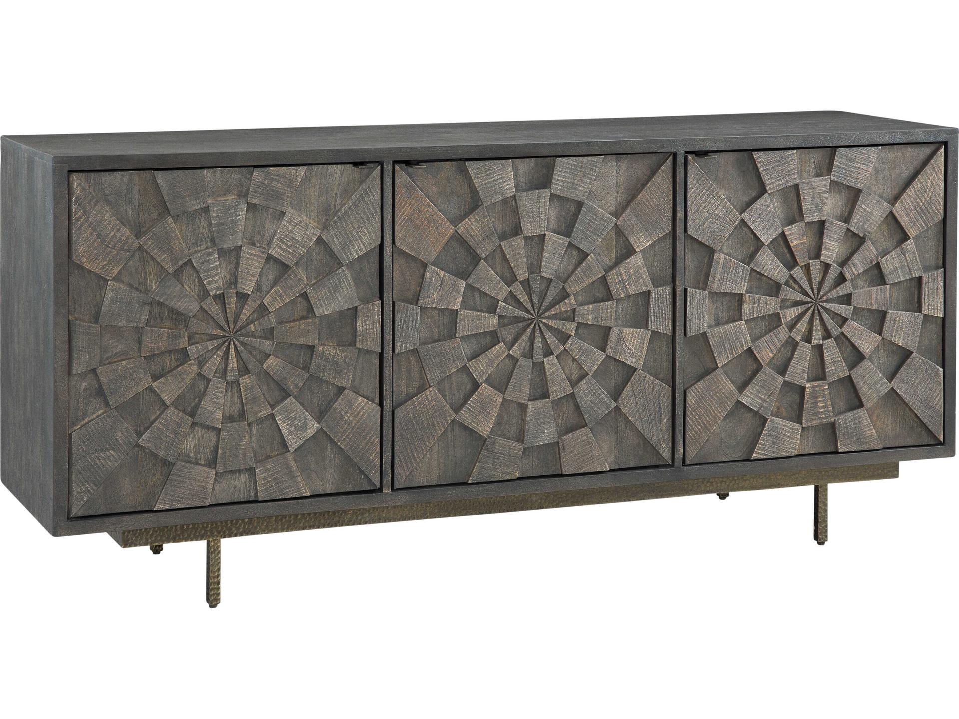 Adrienne Bates 69-Inch 3-Door Server in Sandblasted Mango Wood