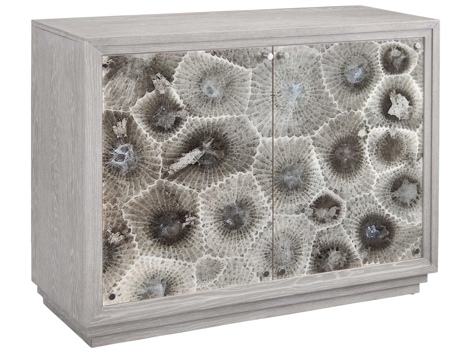 Compass Peninsula Bar Cabinet in Gray Driftwood Finish