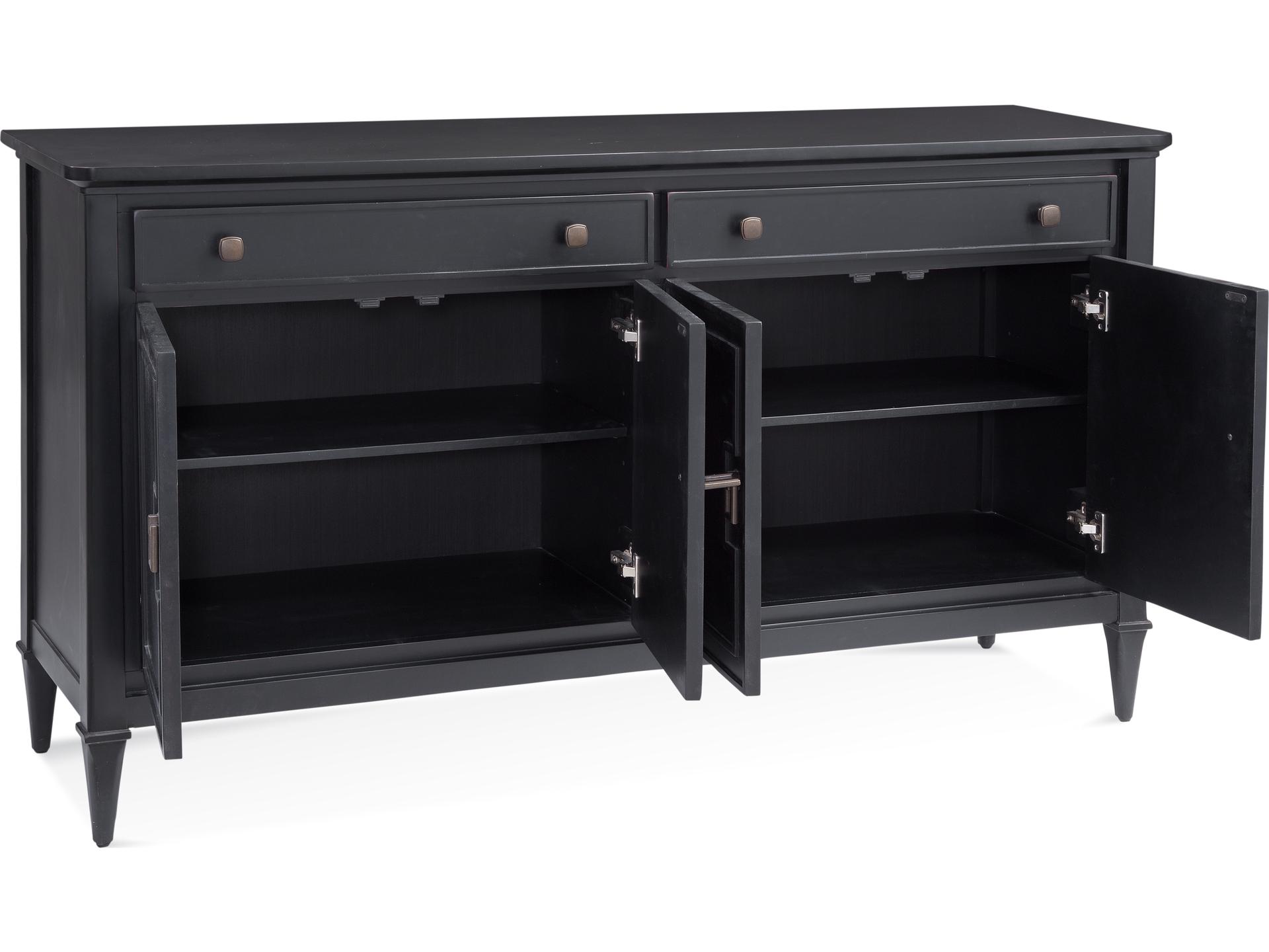 Bassett Mirror Hudson 66" Antique Black Sideboard