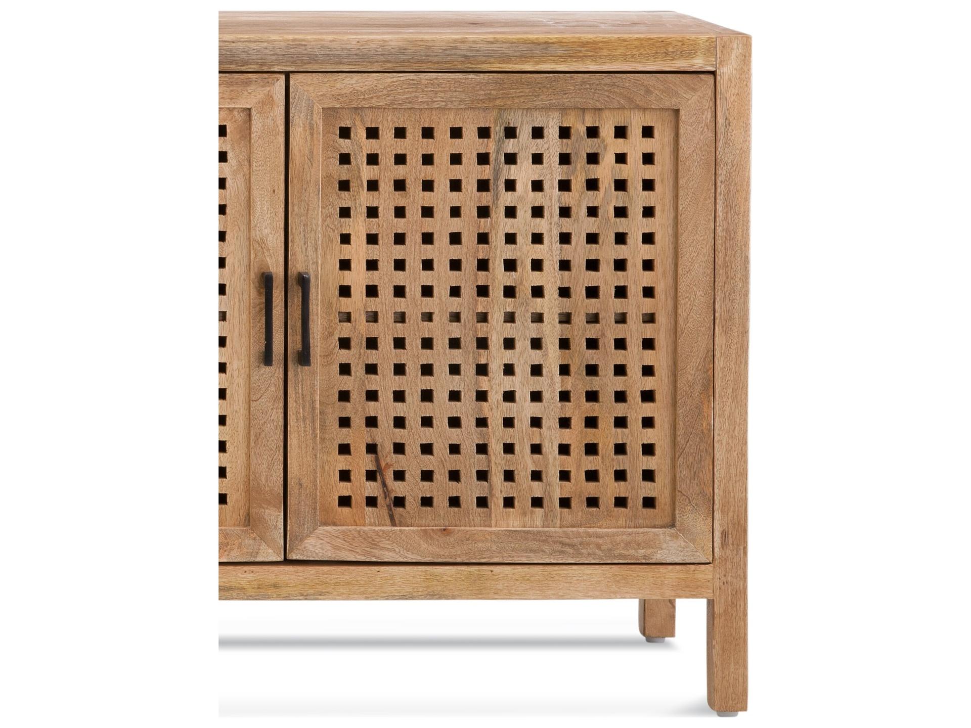 Bassett Mirror Pentak 76" Mango Wood Natural Sideboard