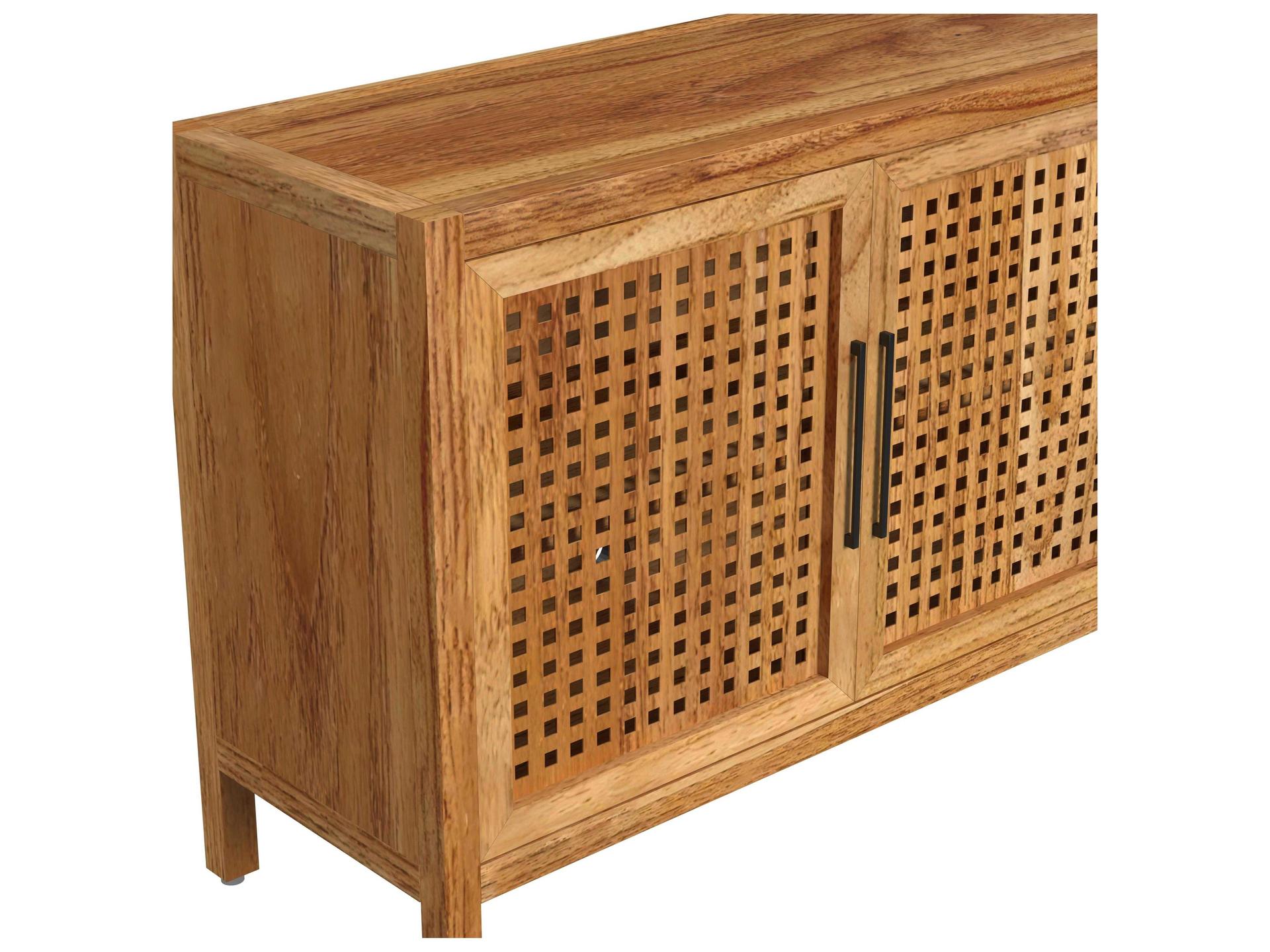 Bassett Mirror Pentak 76" Mango Wood Natural Sideboard