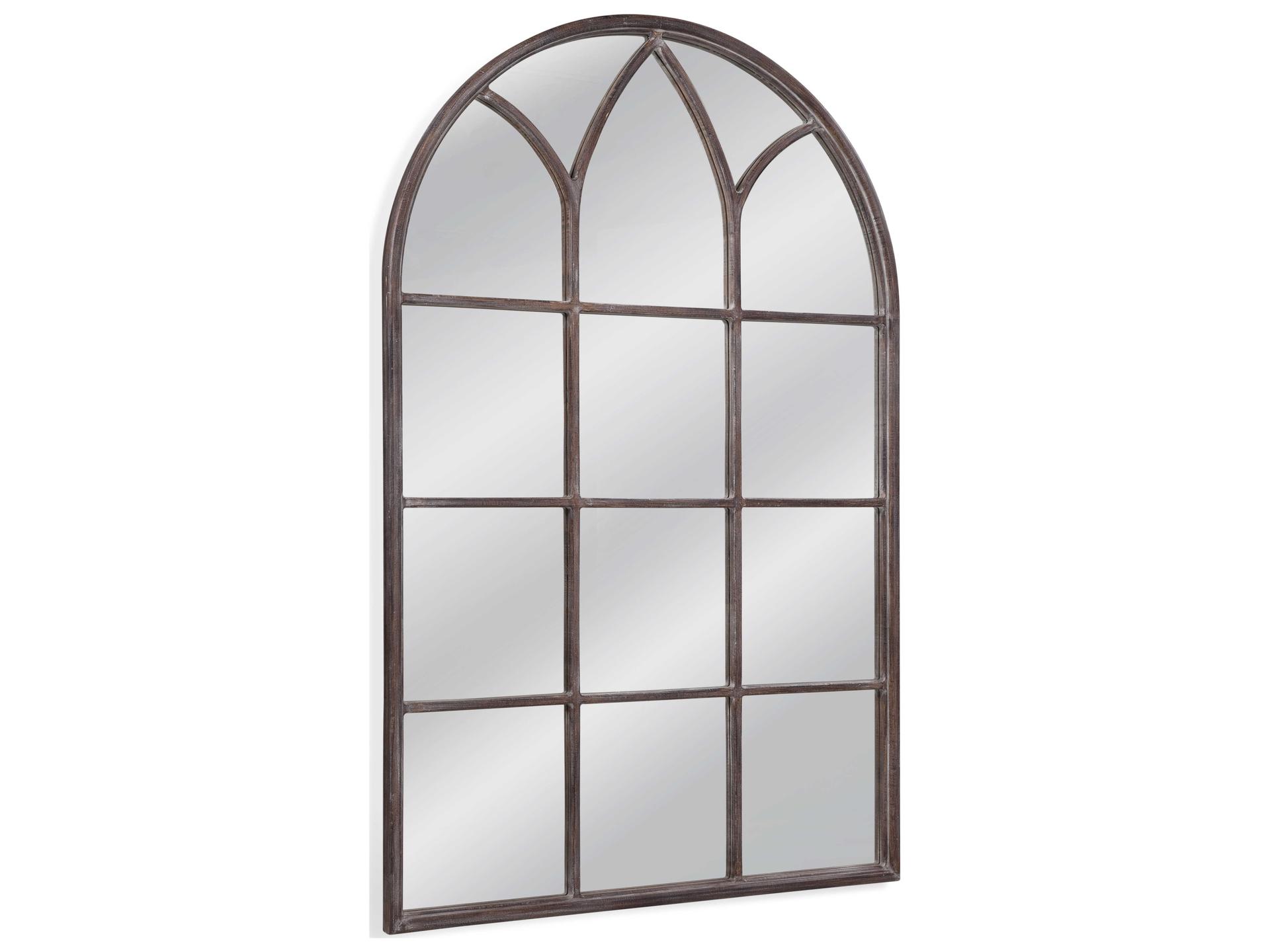 Pinole Arched Floor Mirror in Weathered Brown