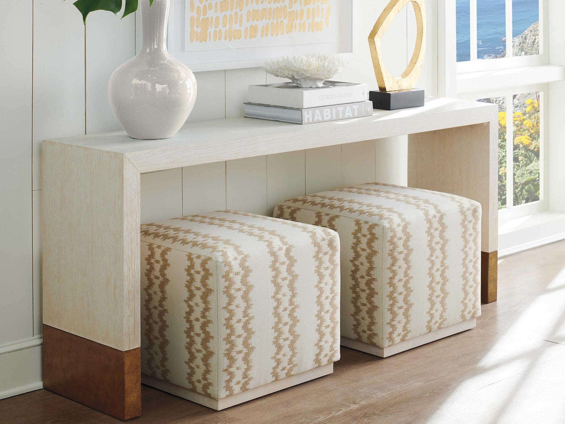 Barclay Butera Carmel Spindrift Rectangular Wood Console Table