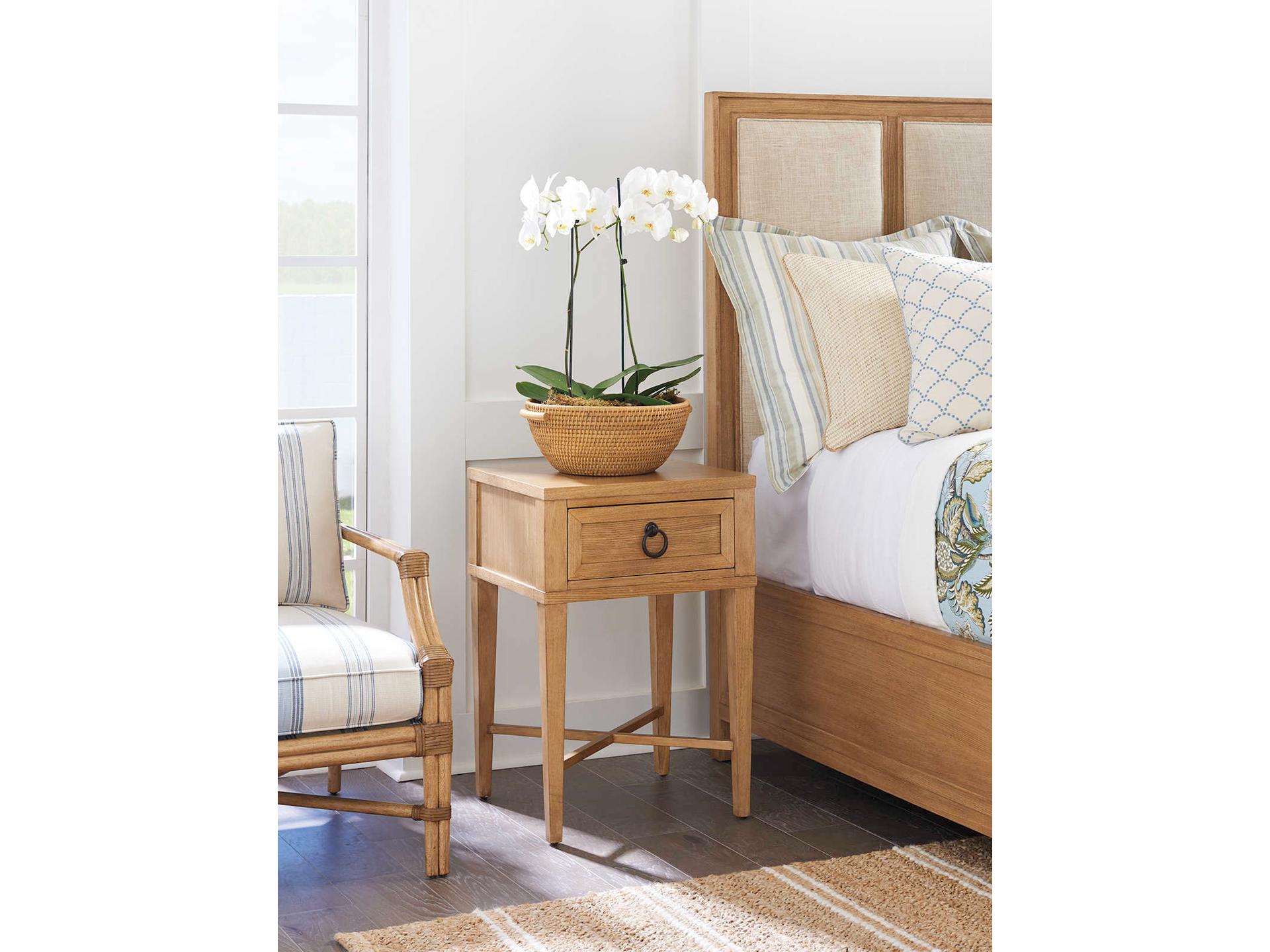 Barclay Butera Newport Clay 1-Drawer Brown Nightstand