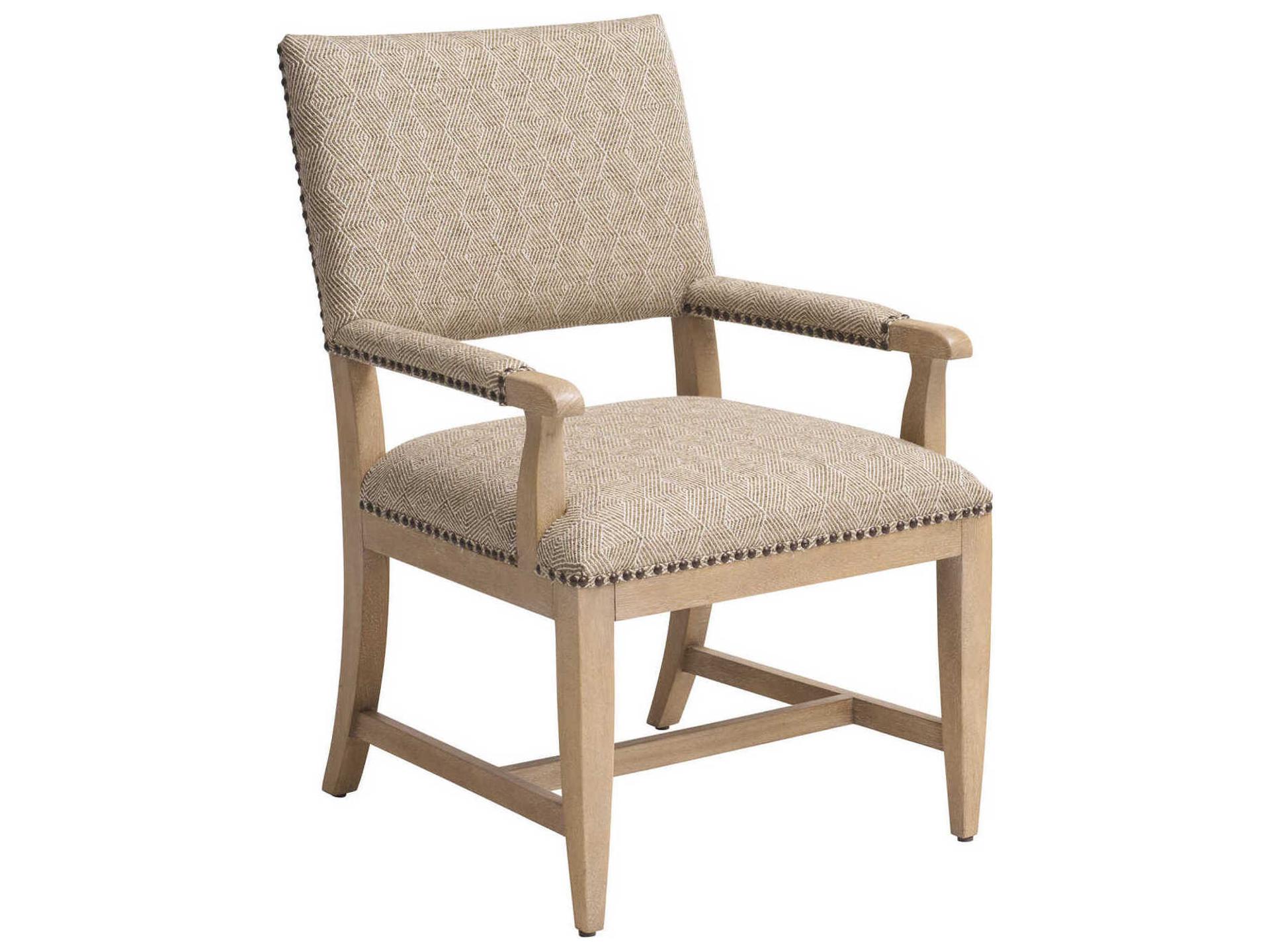 Montecito Colburn Brown Upholstered Arm Dining Chair