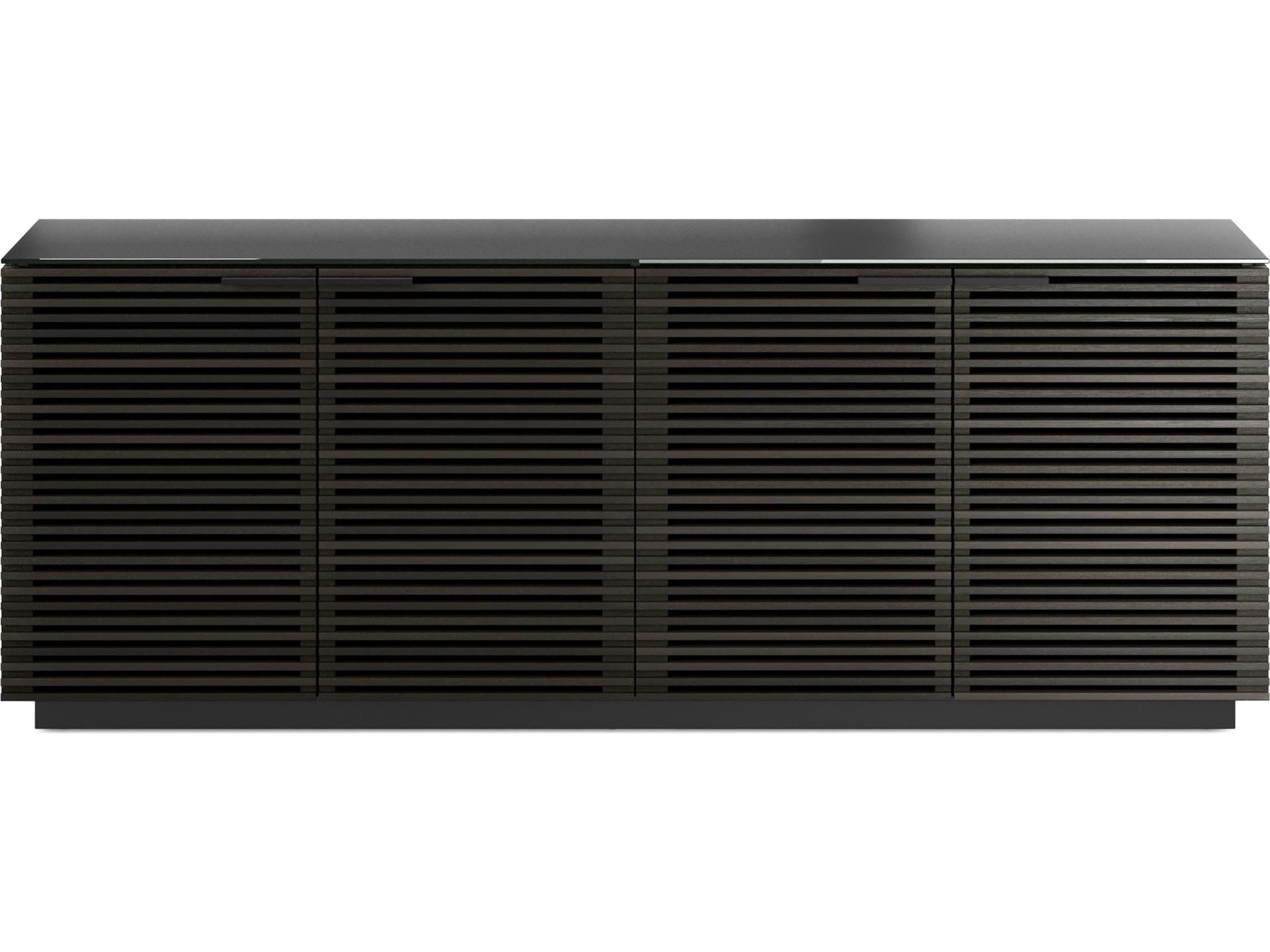Corridor 79" Hardwood Charcoal Stained Ash Black Sideboard